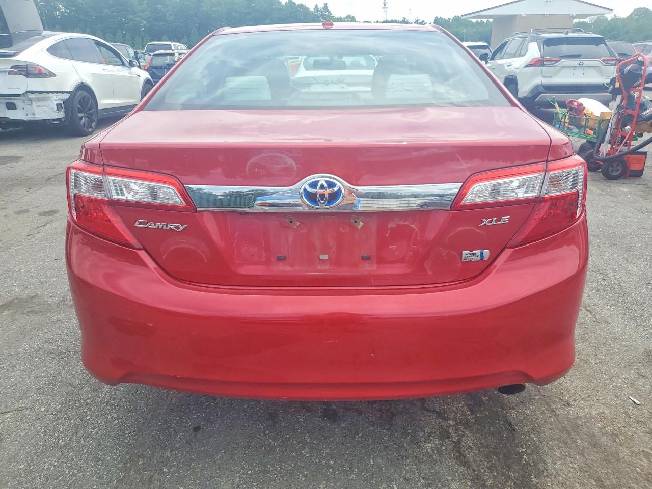 2014 Toyota Camry Hybrid Xle Red vin: 4T1BD1FK1EU125791