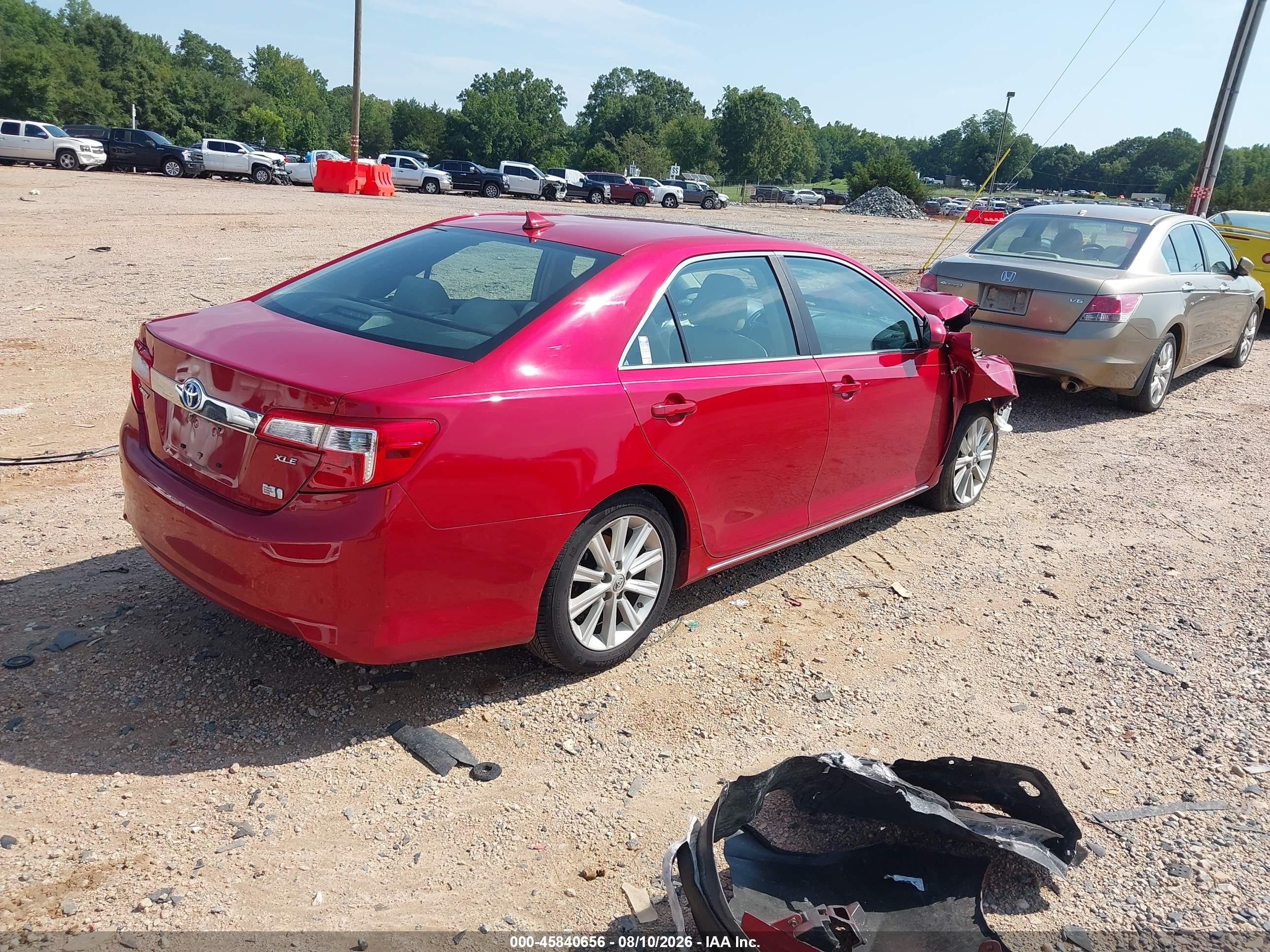 2014 Toyota Camry Hybrid Xle Red vin: 4T1BD1FK1EU131722