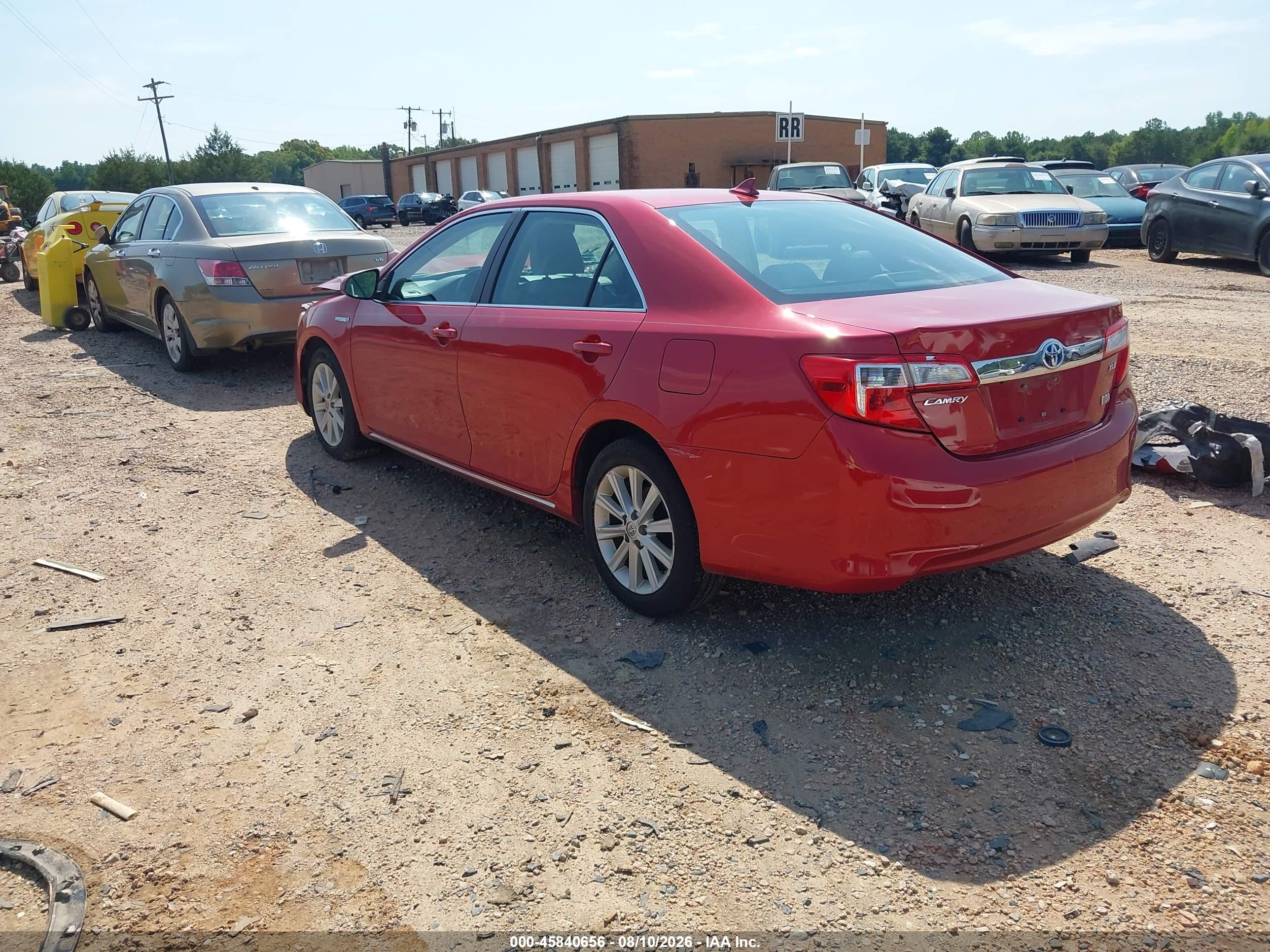 2014 Toyota Camry Hybrid Xle Red vin: 4T1BD1FK1EU131722
