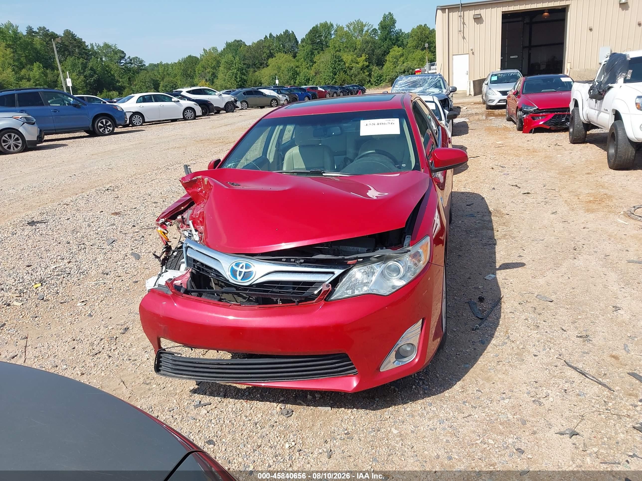 2014 Toyota Camry Hybrid Xle Red vin: 4T1BD1FK1EU131722