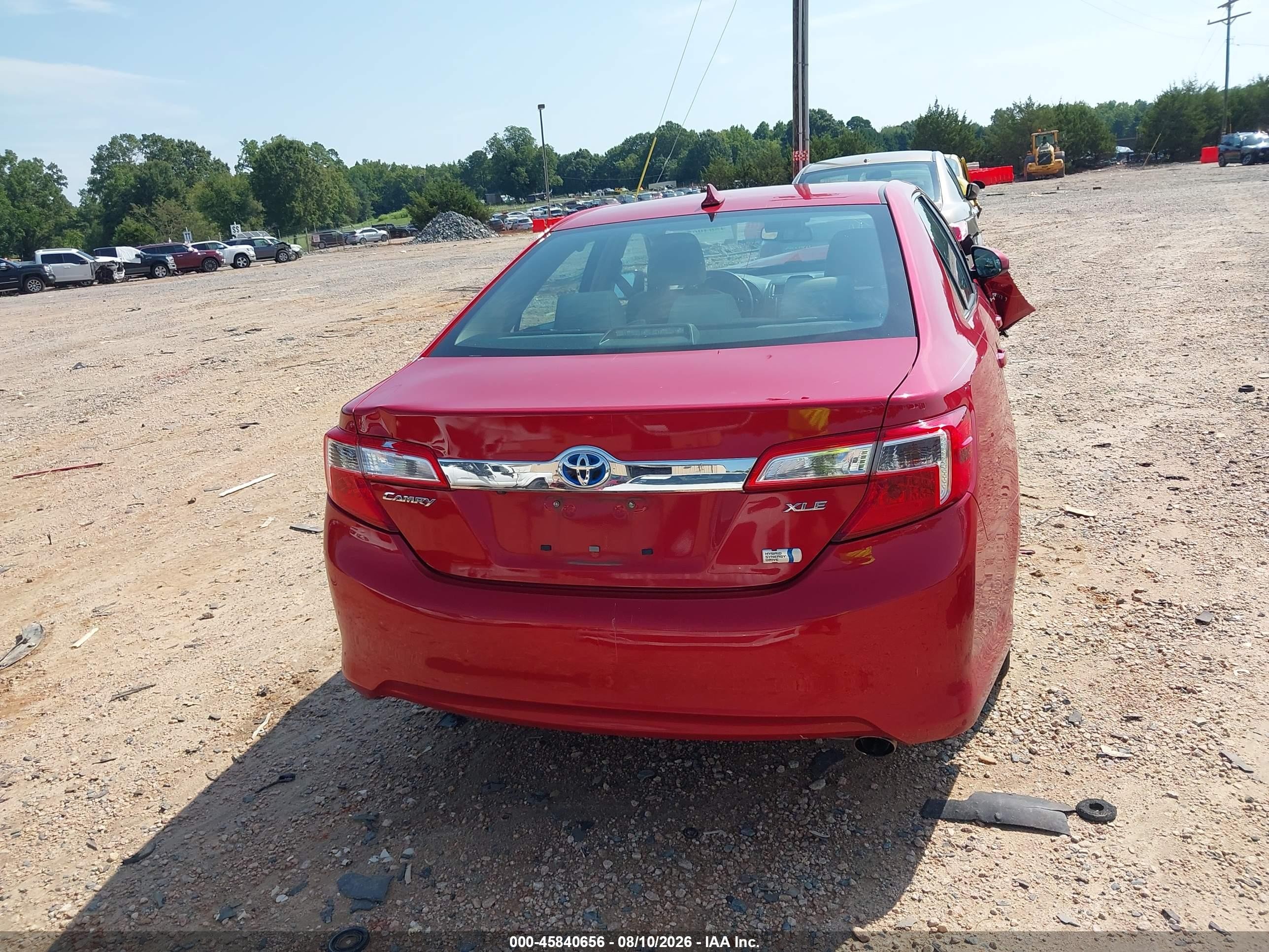2014 Toyota Camry Hybrid Xle Red vin: 4T1BD1FK1EU131722