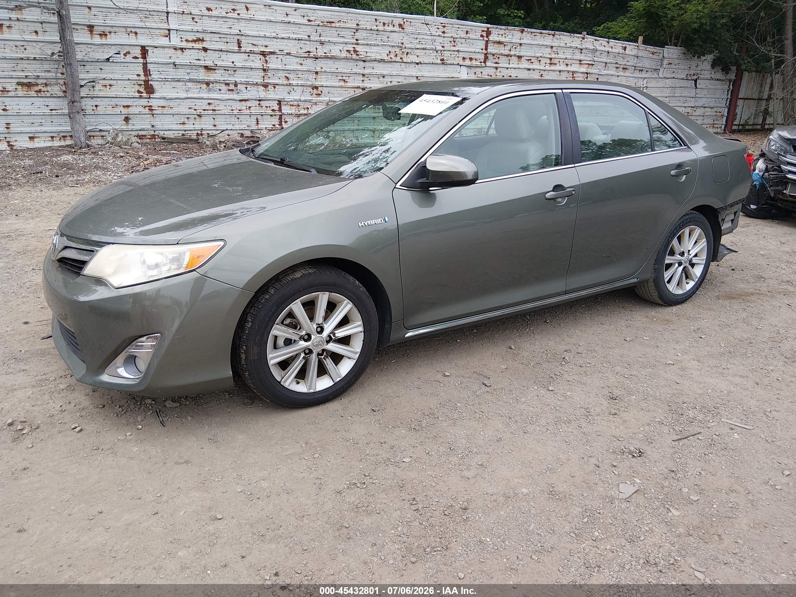 2014 Toyota Camry Hybrid Xle Green vin: 4T1BD1FK1EU138749
