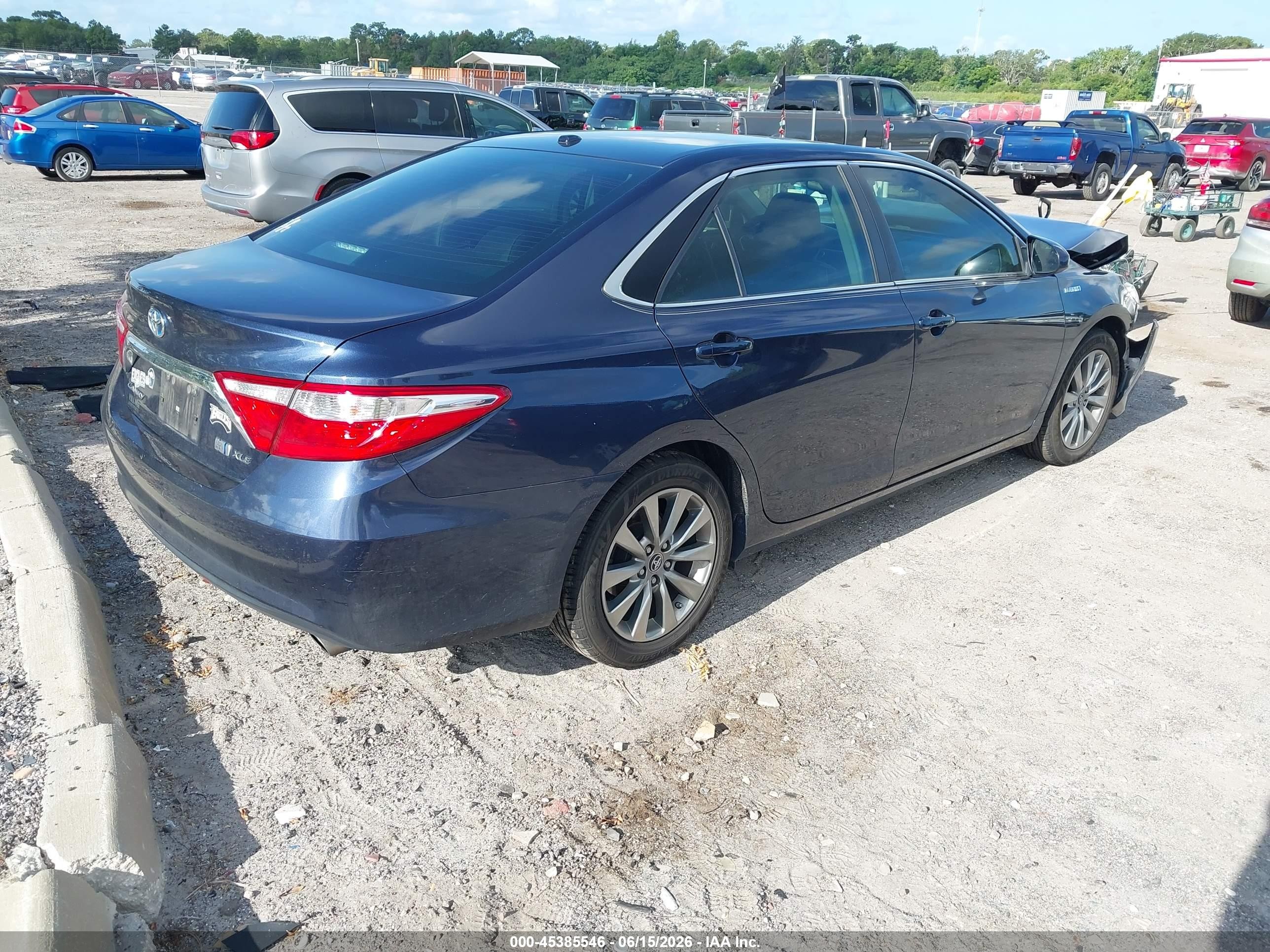 2015 Toyota Camry Hybrid Xle Dark Blue vin: 4T1BD1FK1FU149090