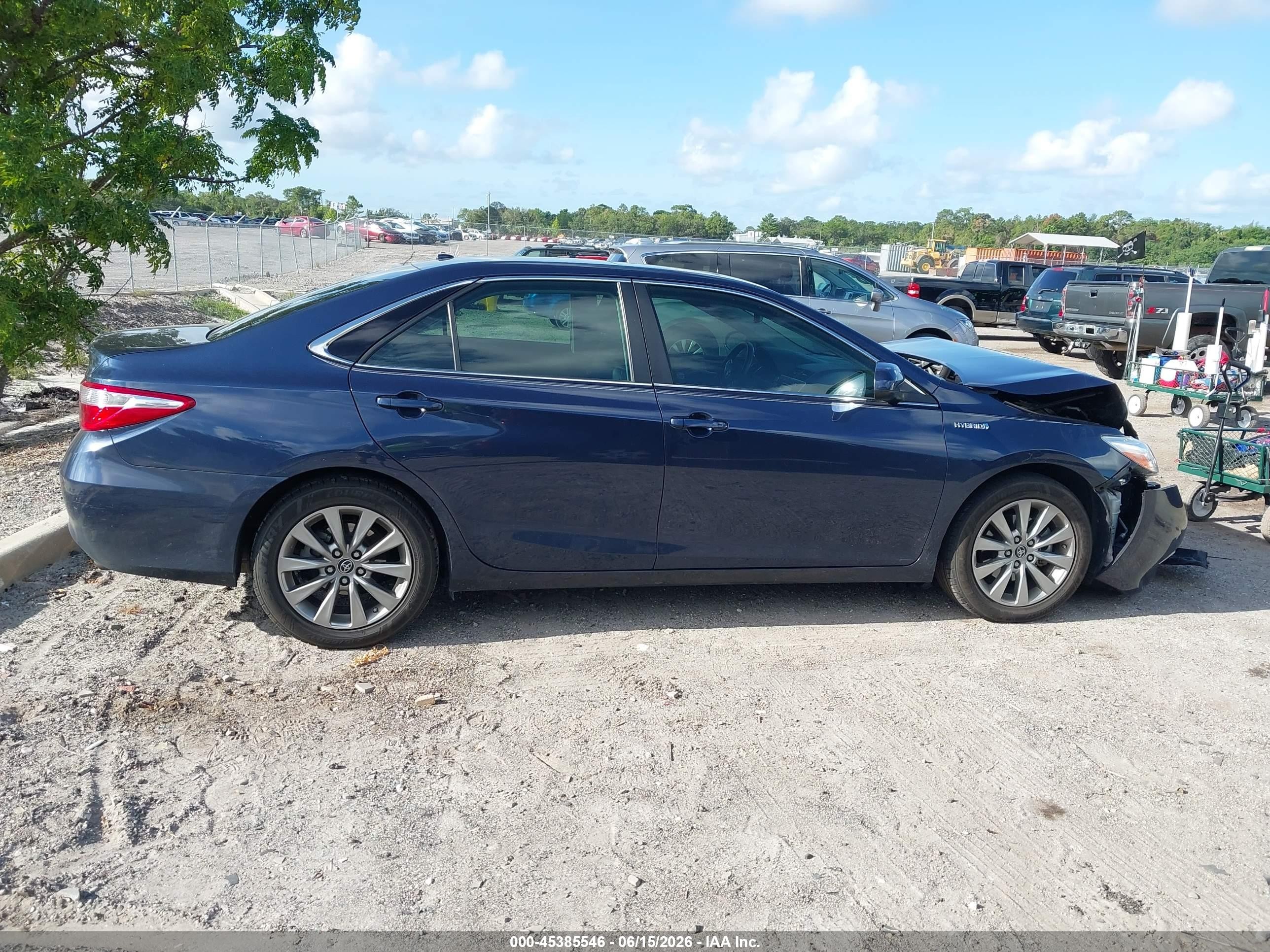 2015 Toyota Camry Hybrid Xle Dark Blue vin: 4T1BD1FK1FU149090