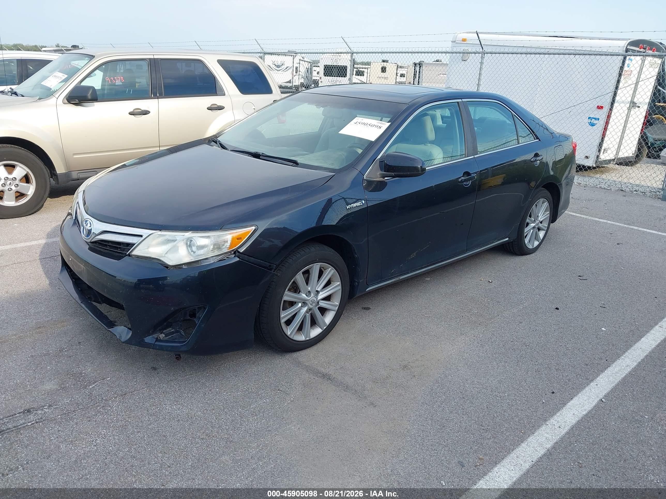 2012 Toyota Camry Hybrid Xle Black vin: 4T1BD1FK2CU002465