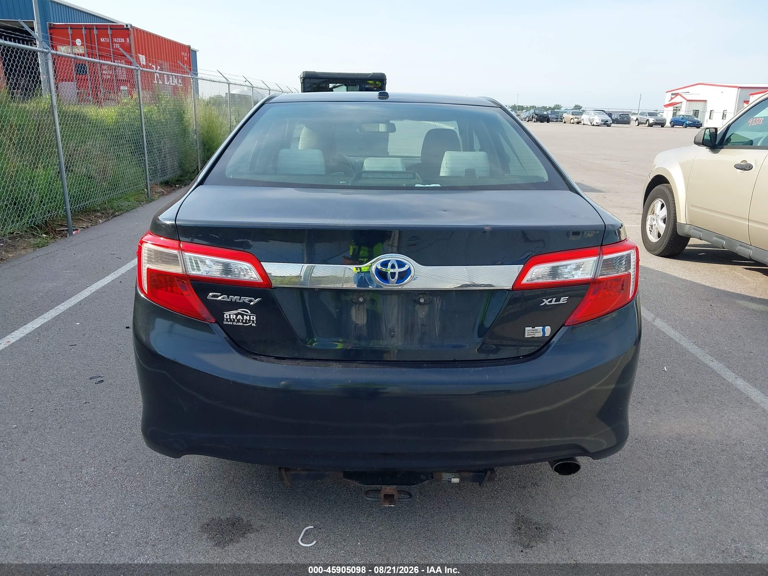 2012 Toyota Camry Hybrid Xle Black vin: 4T1BD1FK2CU002465