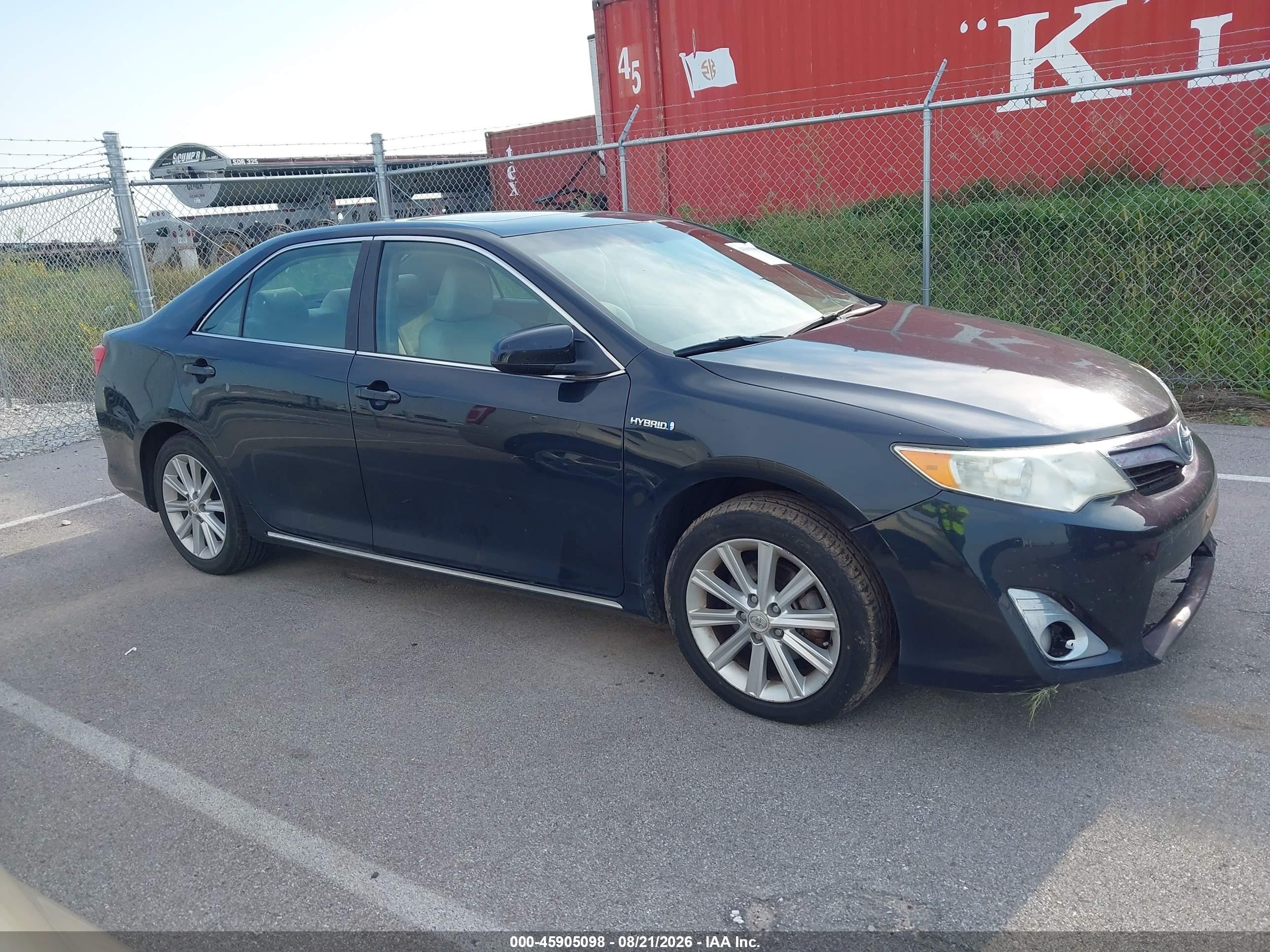 2012 Toyota Camry Hybrid Xle Black vin: 4T1BD1FK2CU002465
