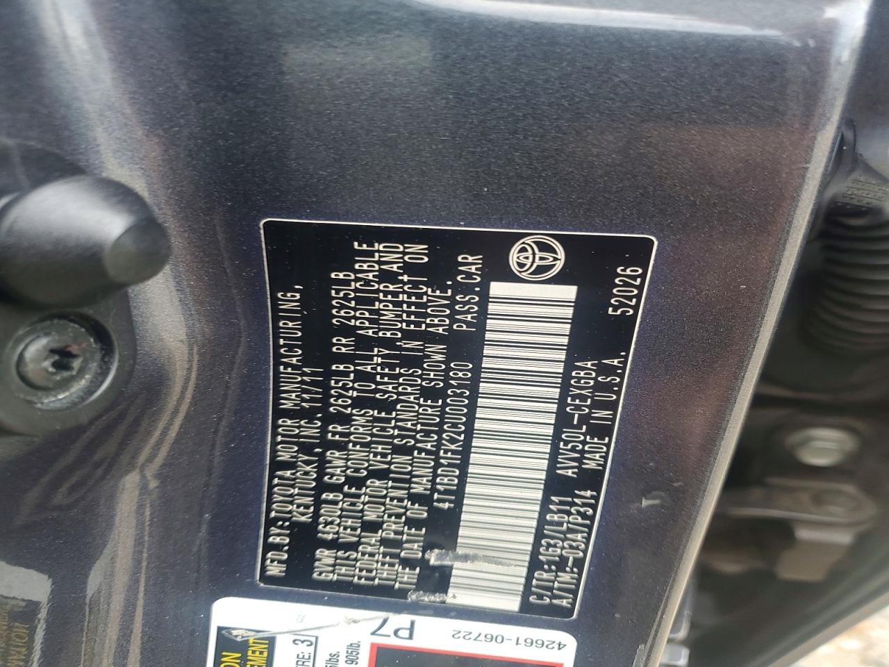 2012 Toyota Camry Hybrid Xle Gray vin: 4T1BD1FK2CU003180