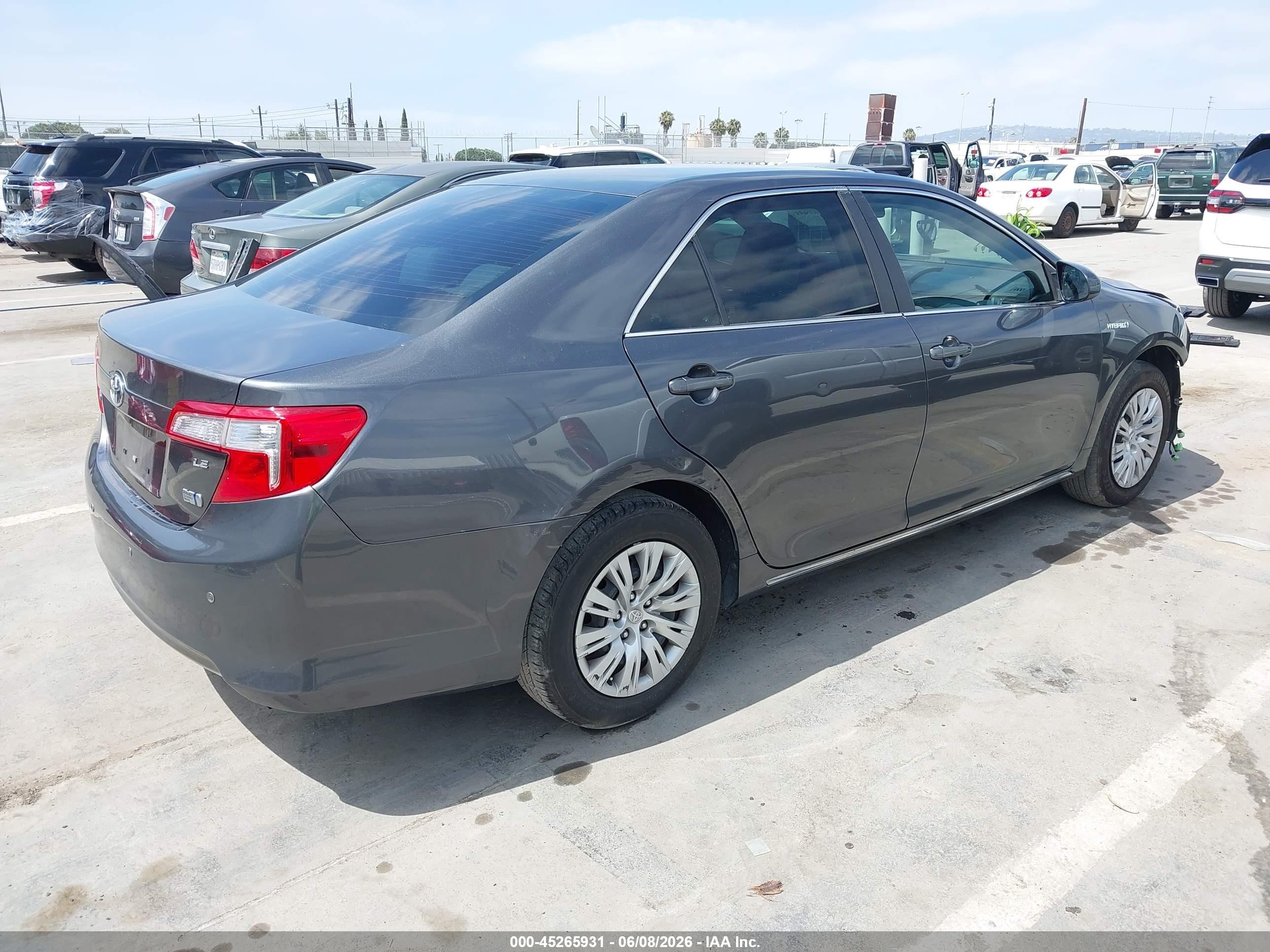 2012 Toyota Camry Hybrid Le Gray vin: 4T1BD1FK2CU009299