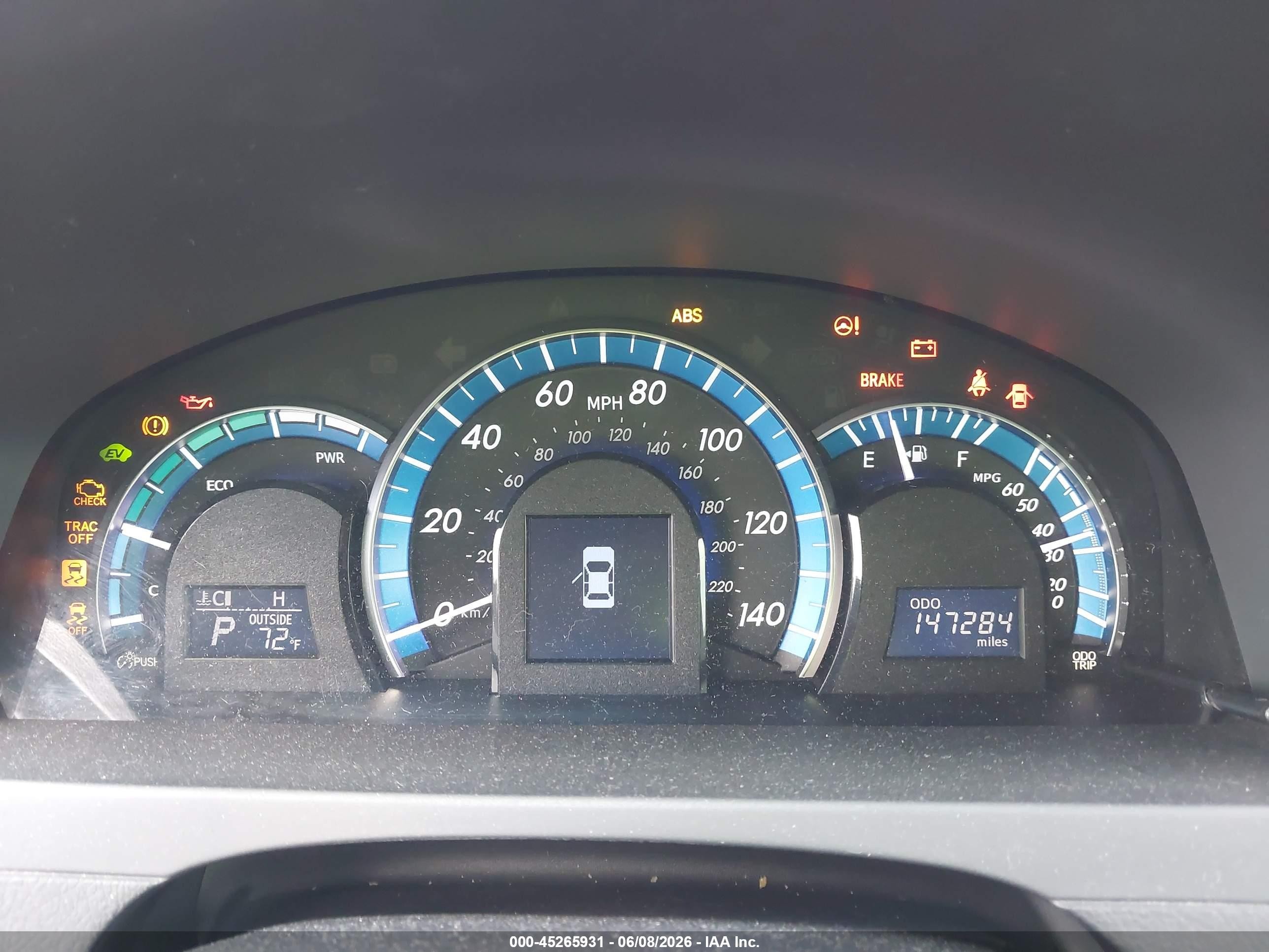 2012 Toyota Camry Hybrid Le Gray vin: 4T1BD1FK2CU009299