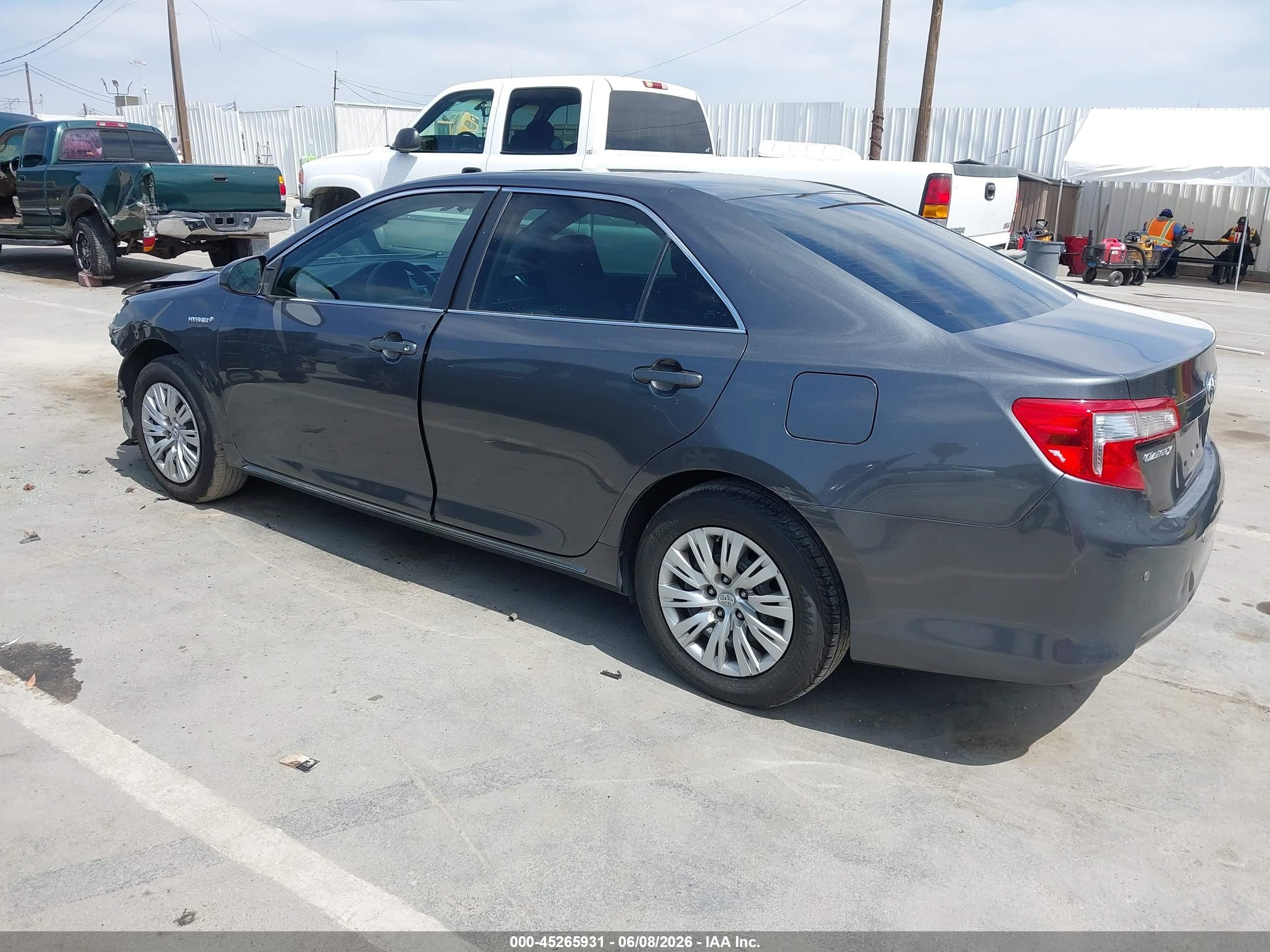 2012 Toyota Camry Hybrid Le Gray vin: 4T1BD1FK2CU009299