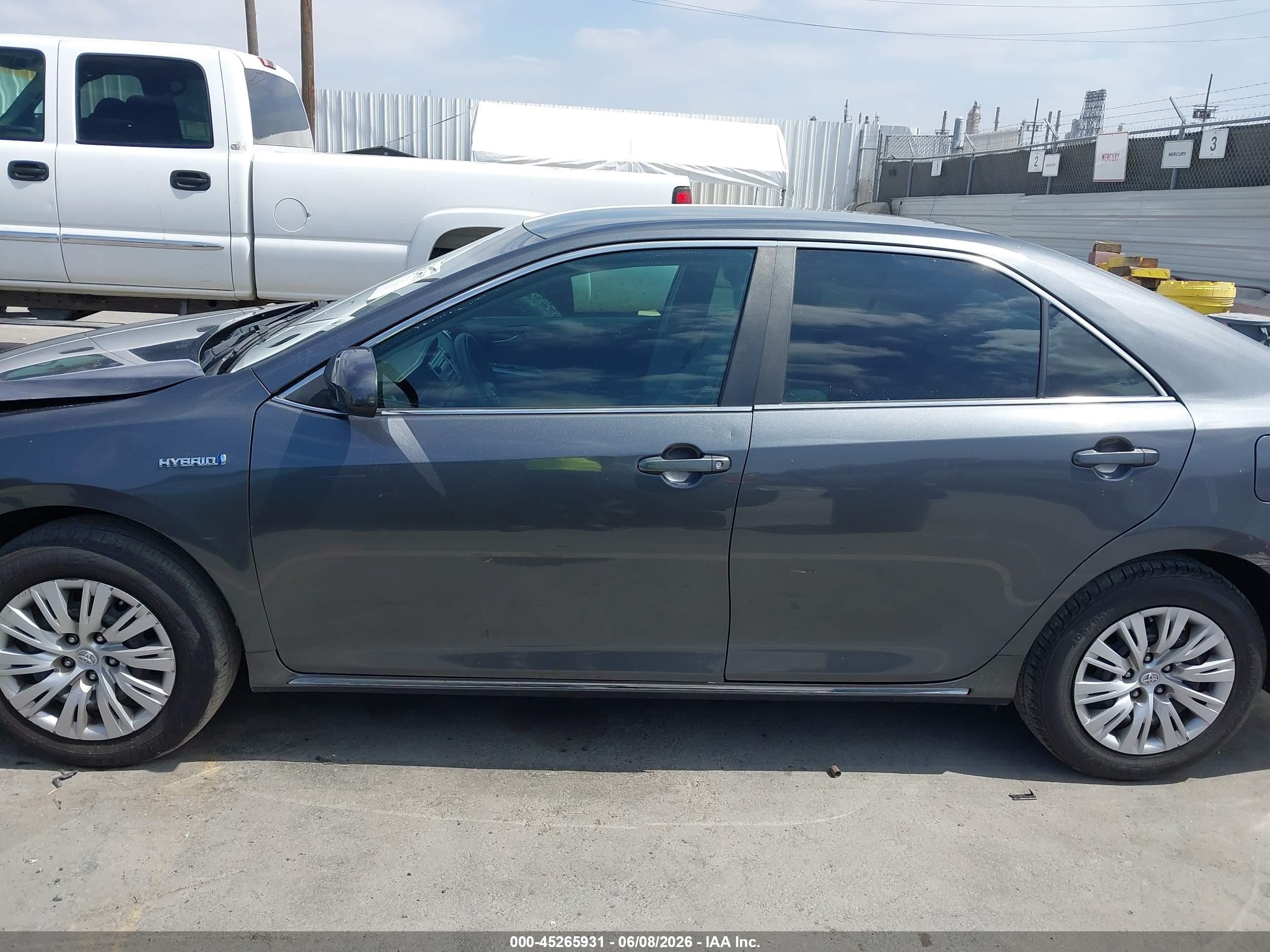 2012 Toyota Camry Hybrid Le Gray vin: 4T1BD1FK2CU009299