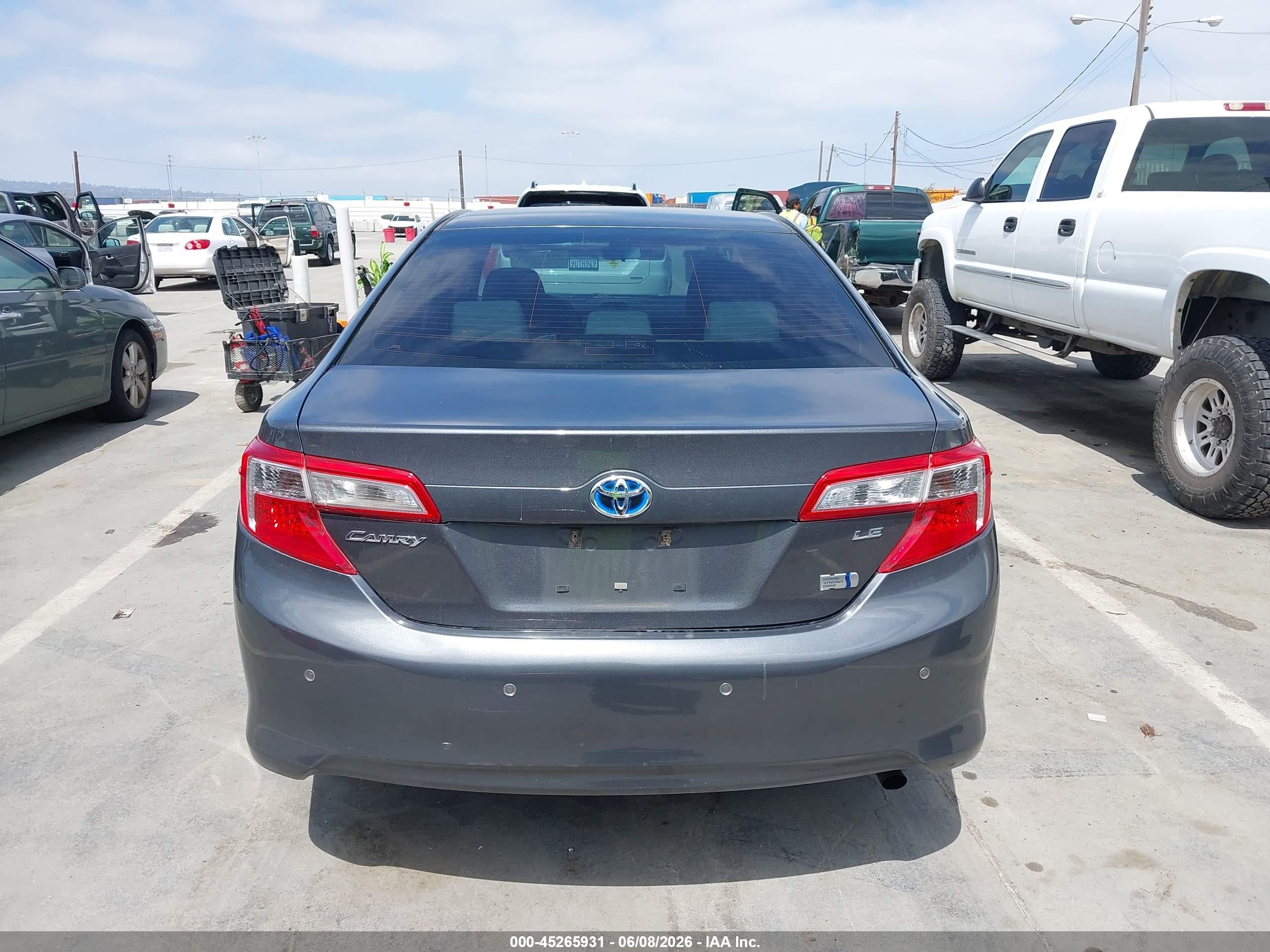2012 Toyota Camry Hybrid Le Gray vin: 4T1BD1FK2CU009299