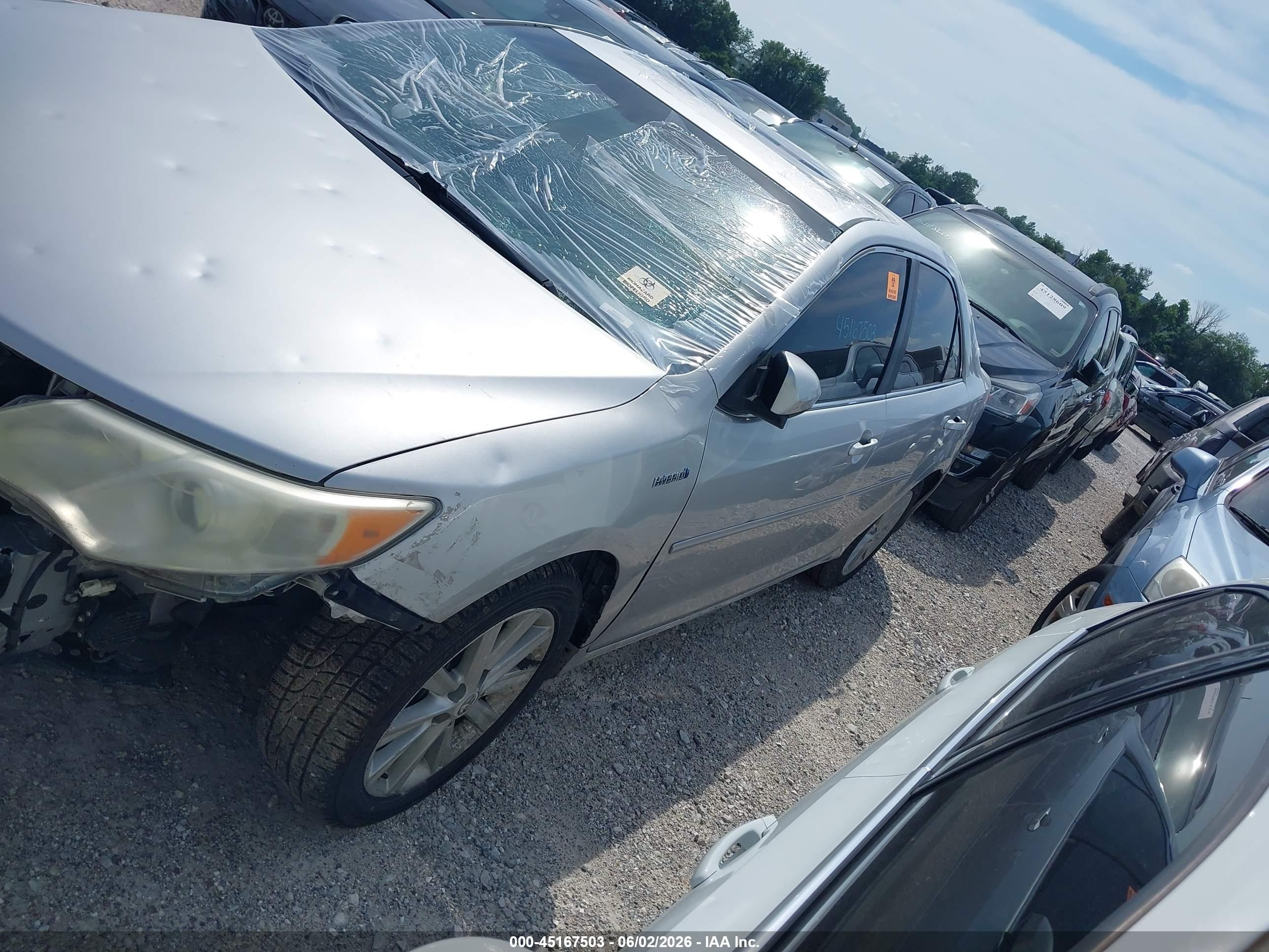 2012 Toyota Camry Hybrid Xle Silver vin: 4T1BD1FK2CU010419