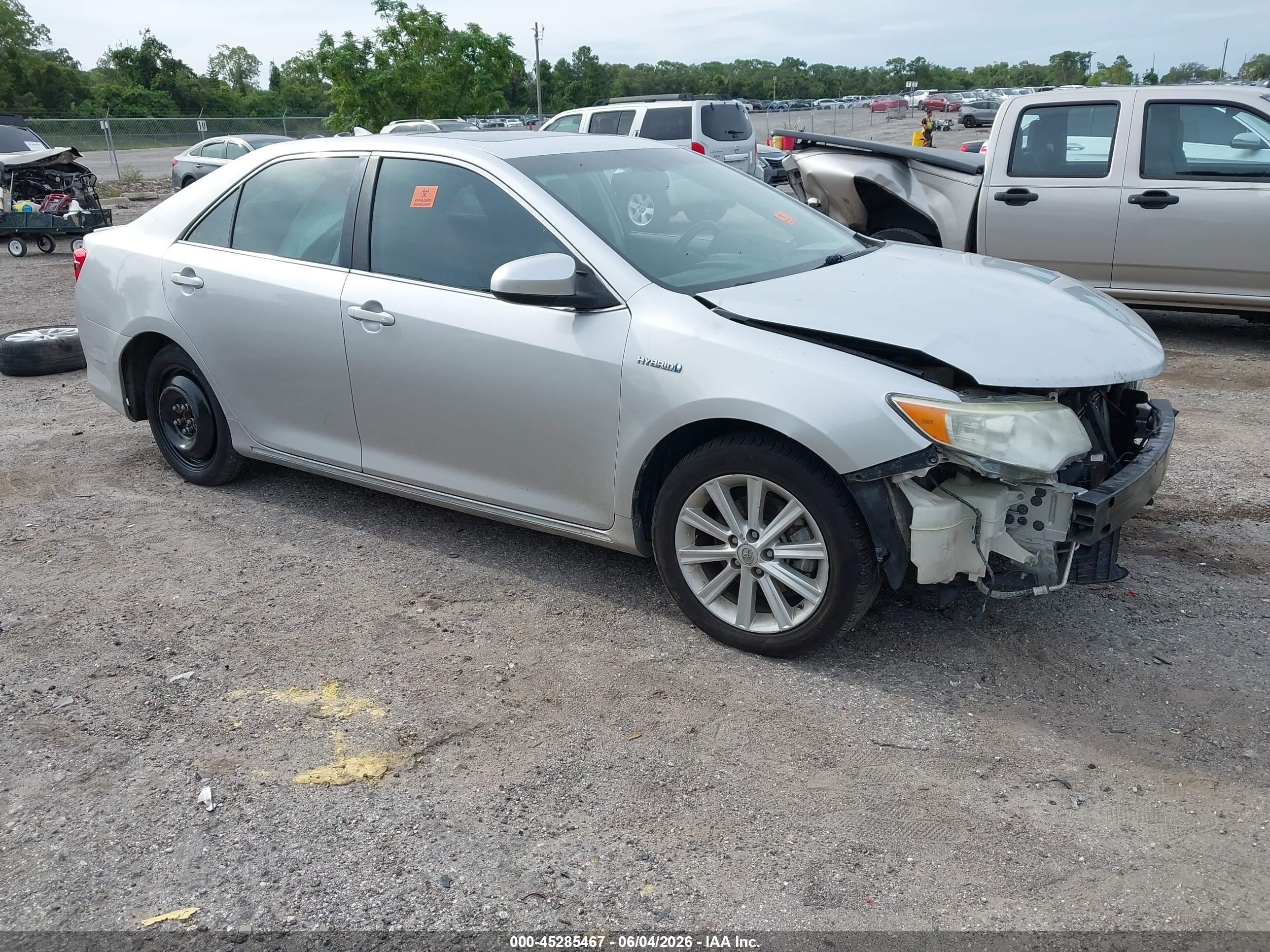 2012 Toyota Camry Hybrid Xle Silver vin: 4T1BD1FK2CU014941
