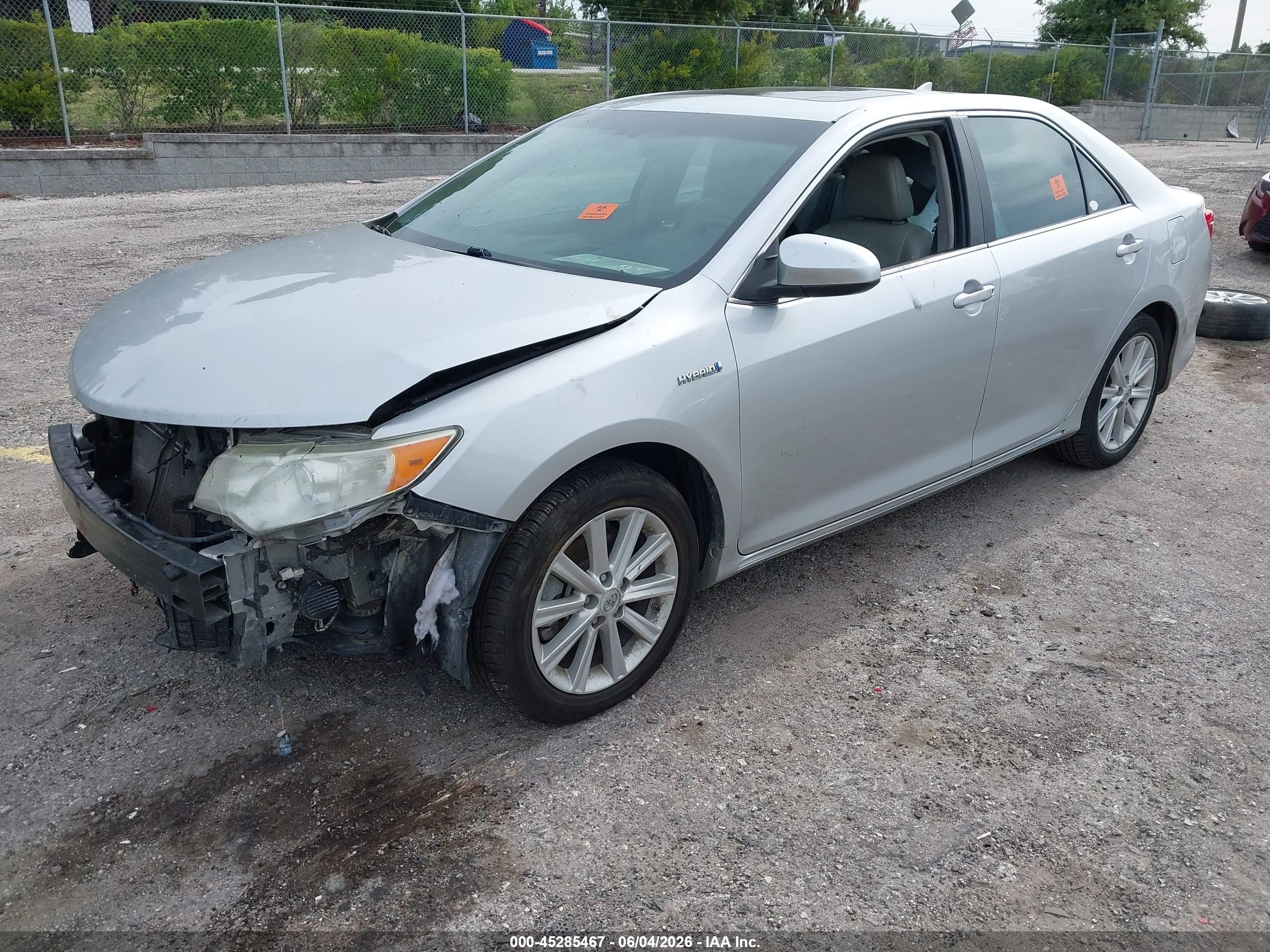 2012 Toyota Camry Hybrid Xle Silver vin: 4T1BD1FK2CU014941