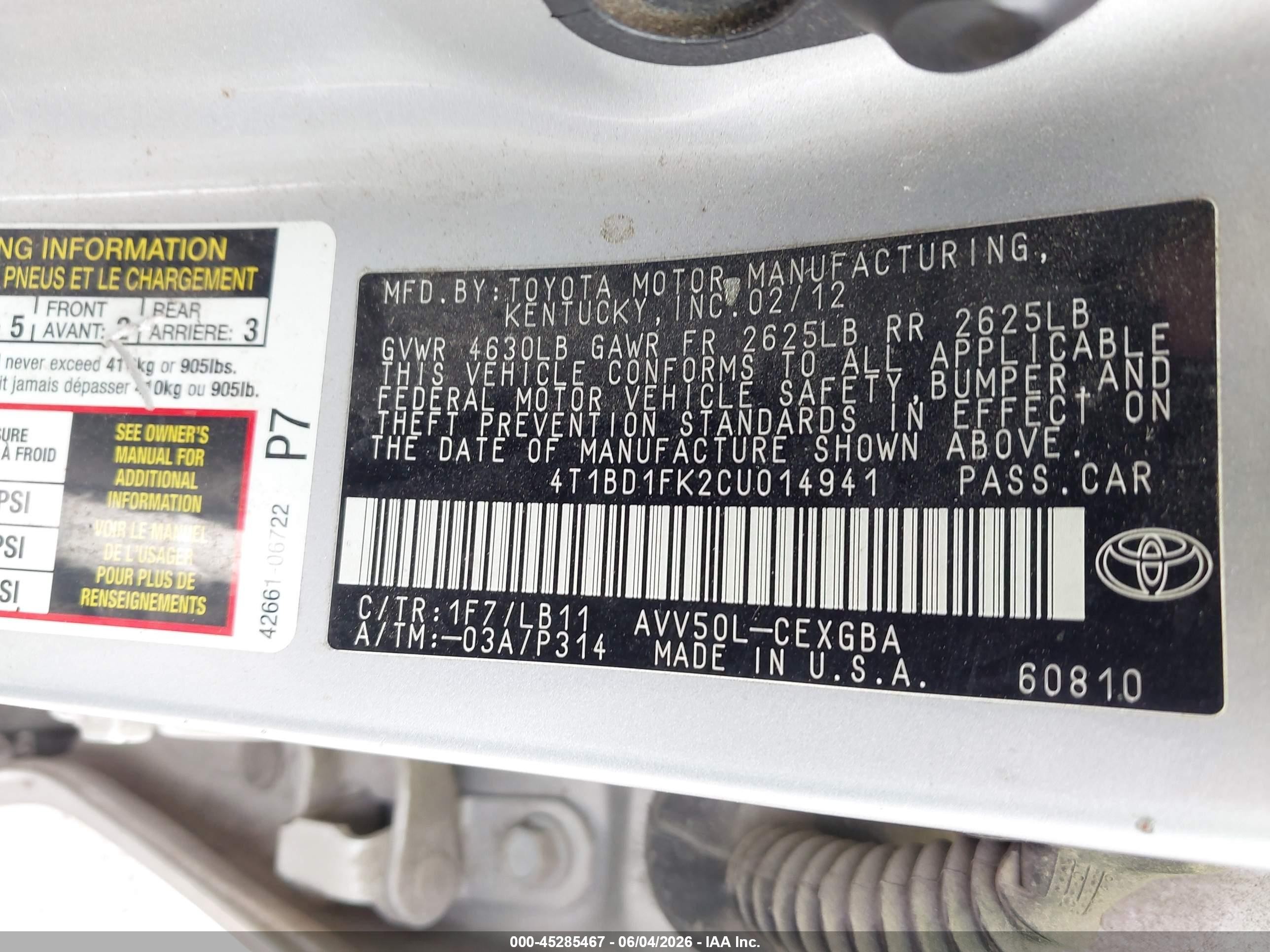 2012 Toyota Camry Hybrid Xle Silver vin: 4T1BD1FK2CU014941