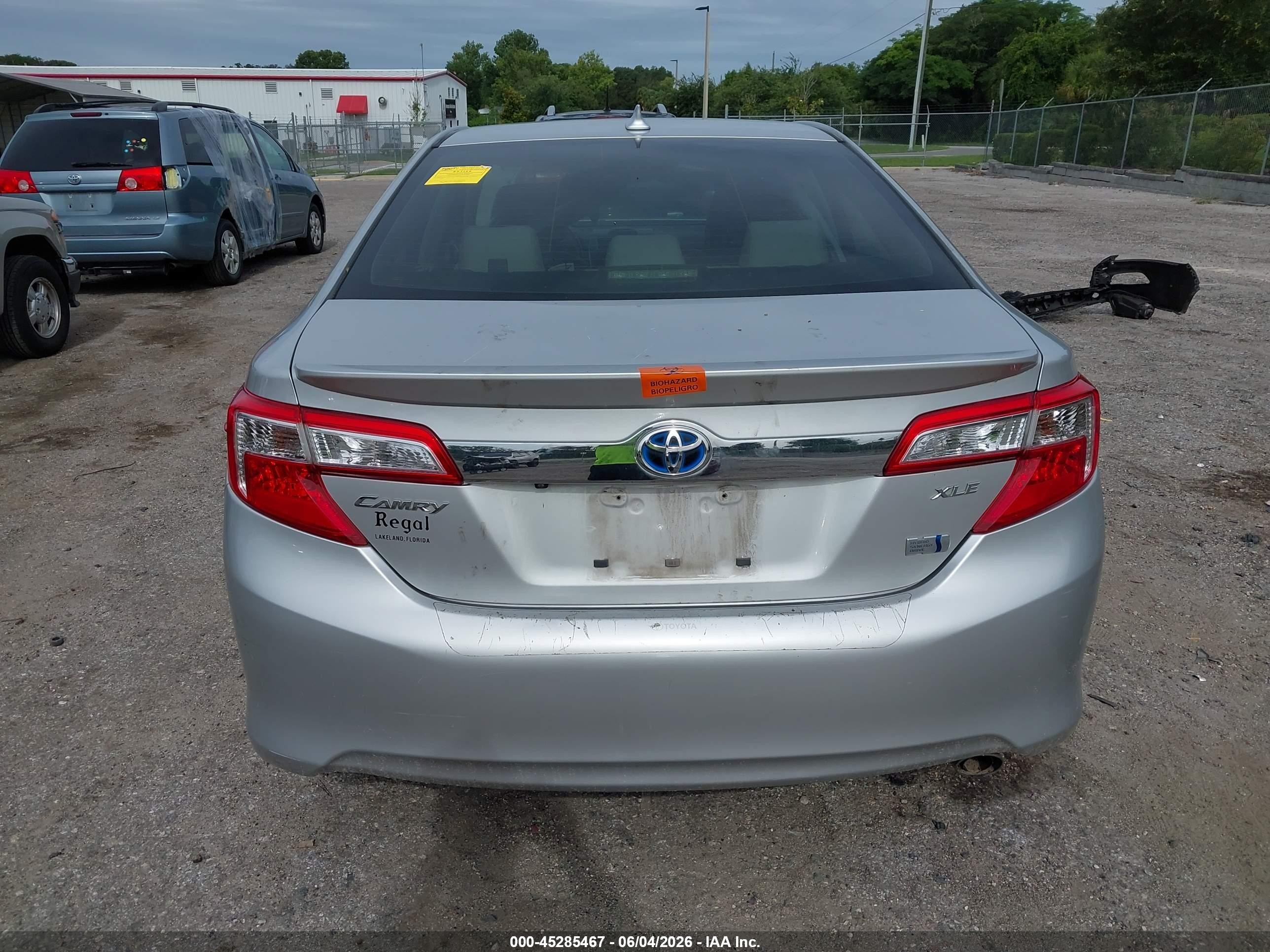 2012 Toyota Camry Hybrid Xle Silver vin: 4T1BD1FK2CU014941