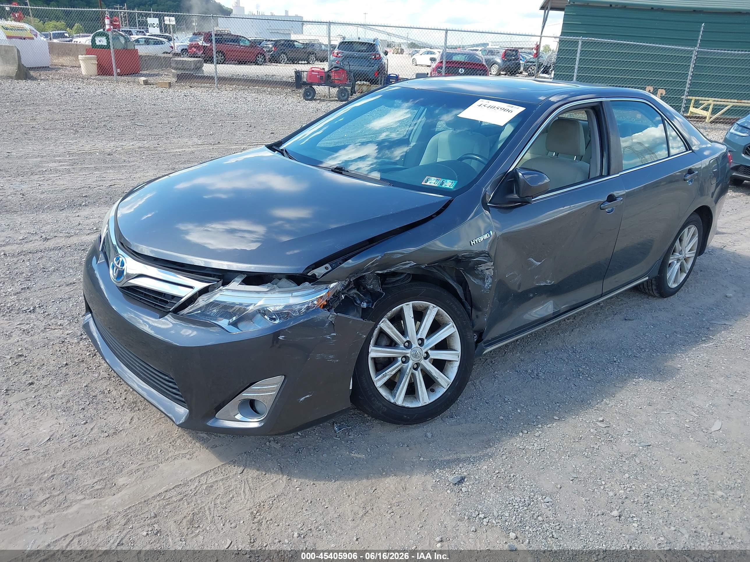2012 Toyota Camry Hybrid Xle Gray vin: 4T1BD1FK2CU017886