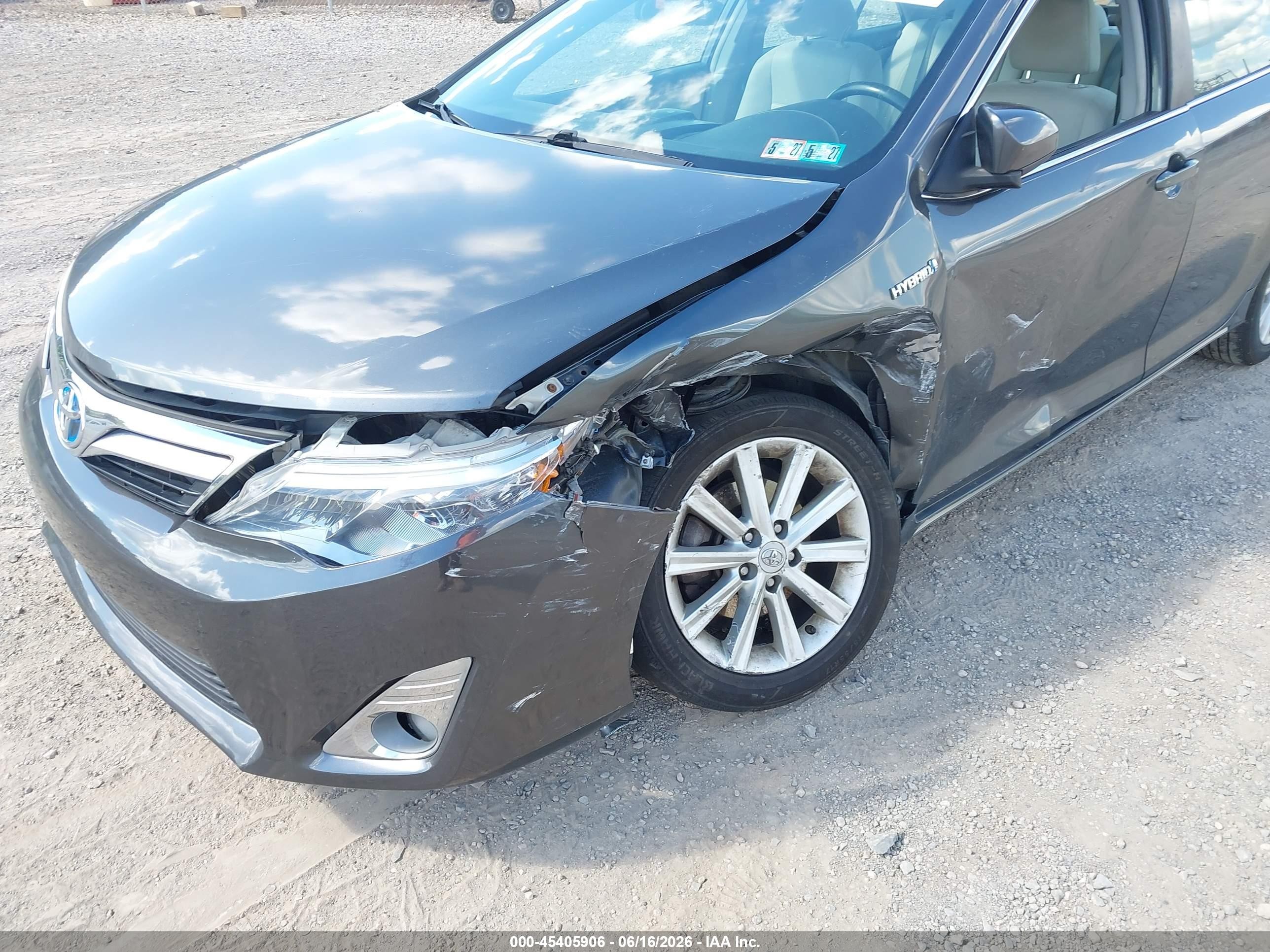 2012 Toyota Camry Hybrid Xle Gray vin: 4T1BD1FK2CU017886