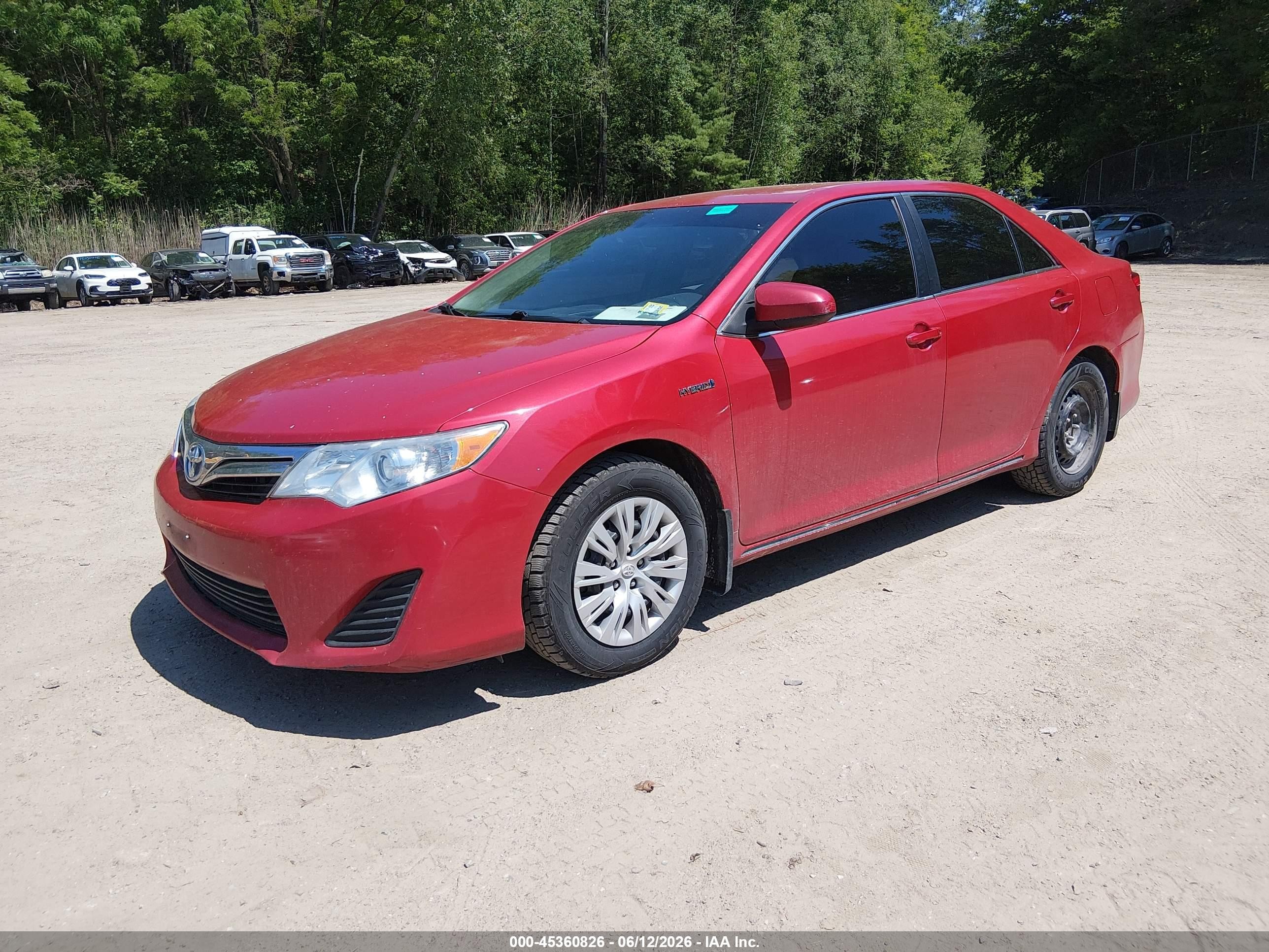2012 Toyota Camry Hybrid Le Red vin: 4T1BD1FK2CU018407