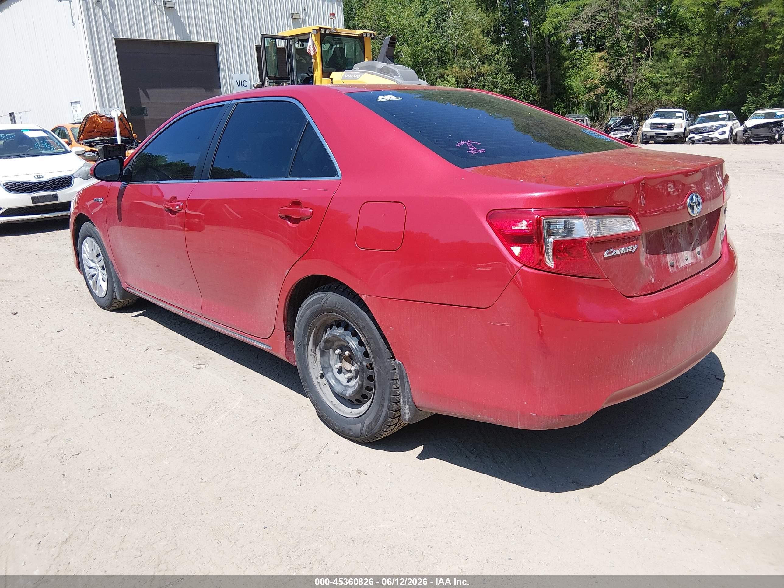 2012 Toyota Camry Hybrid Le Red vin: 4T1BD1FK2CU018407