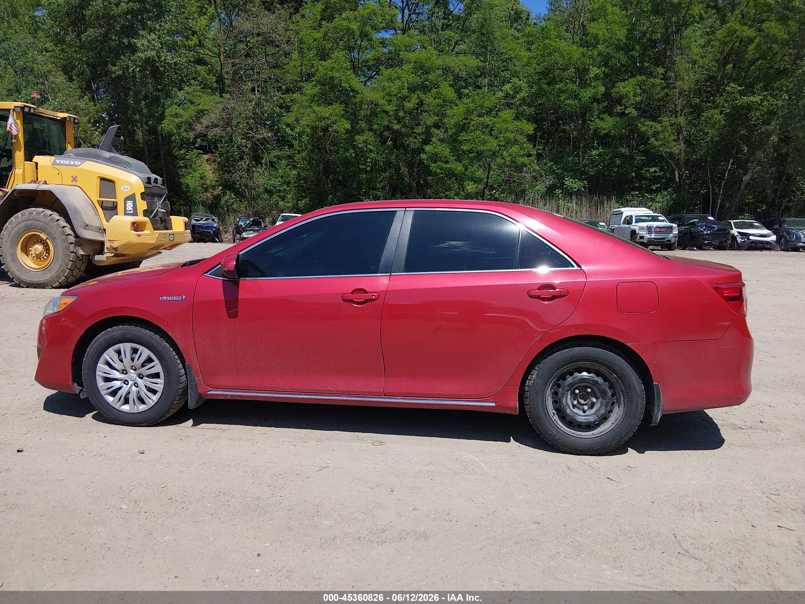 2012 Toyota Camry Hybrid Le Red vin: 4T1BD1FK2CU018407