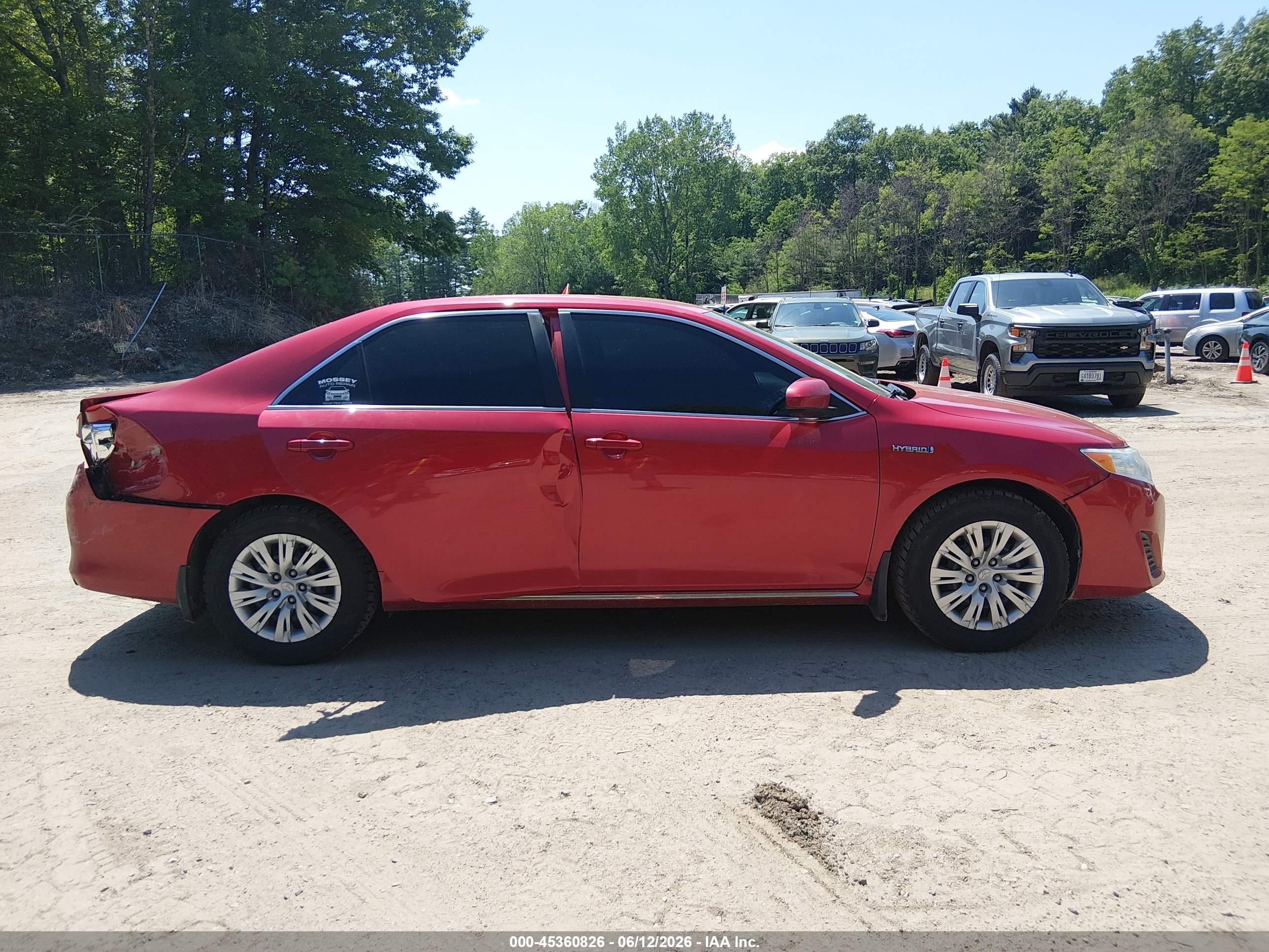 2012 Toyota Camry Hybrid Le Red vin: 4T1BD1FK2CU018407