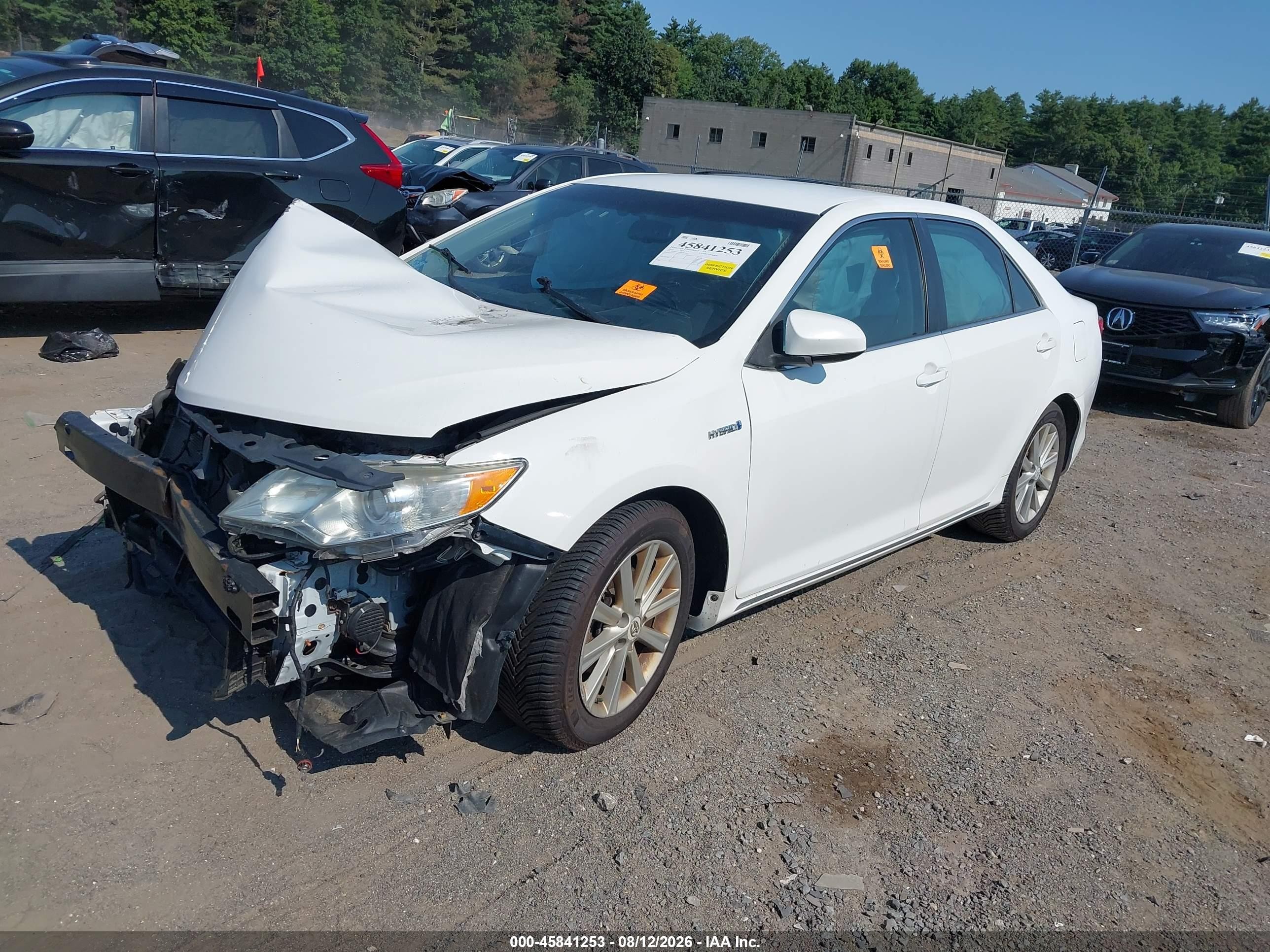 2012 Toyota Camry Hybrid Xle White vin: 4T1BD1FK2CU023025