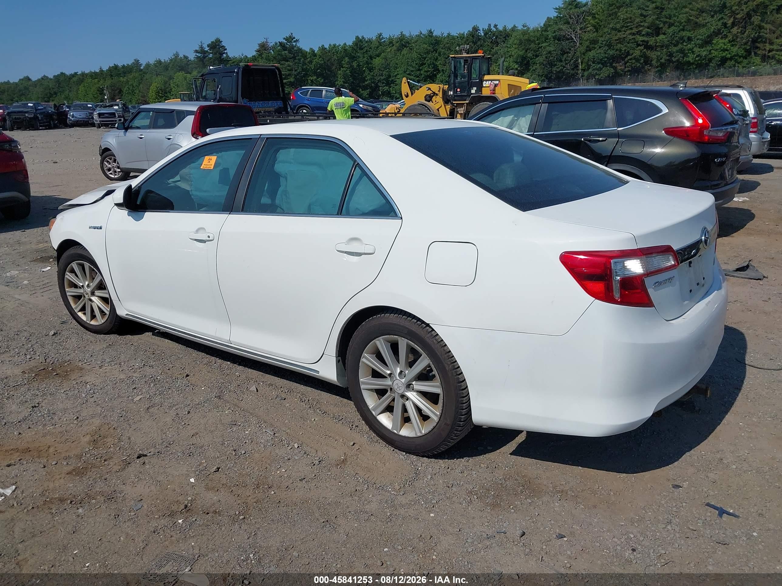 2012 Toyota Camry Hybrid Xle White vin: 4T1BD1FK2CU023025
