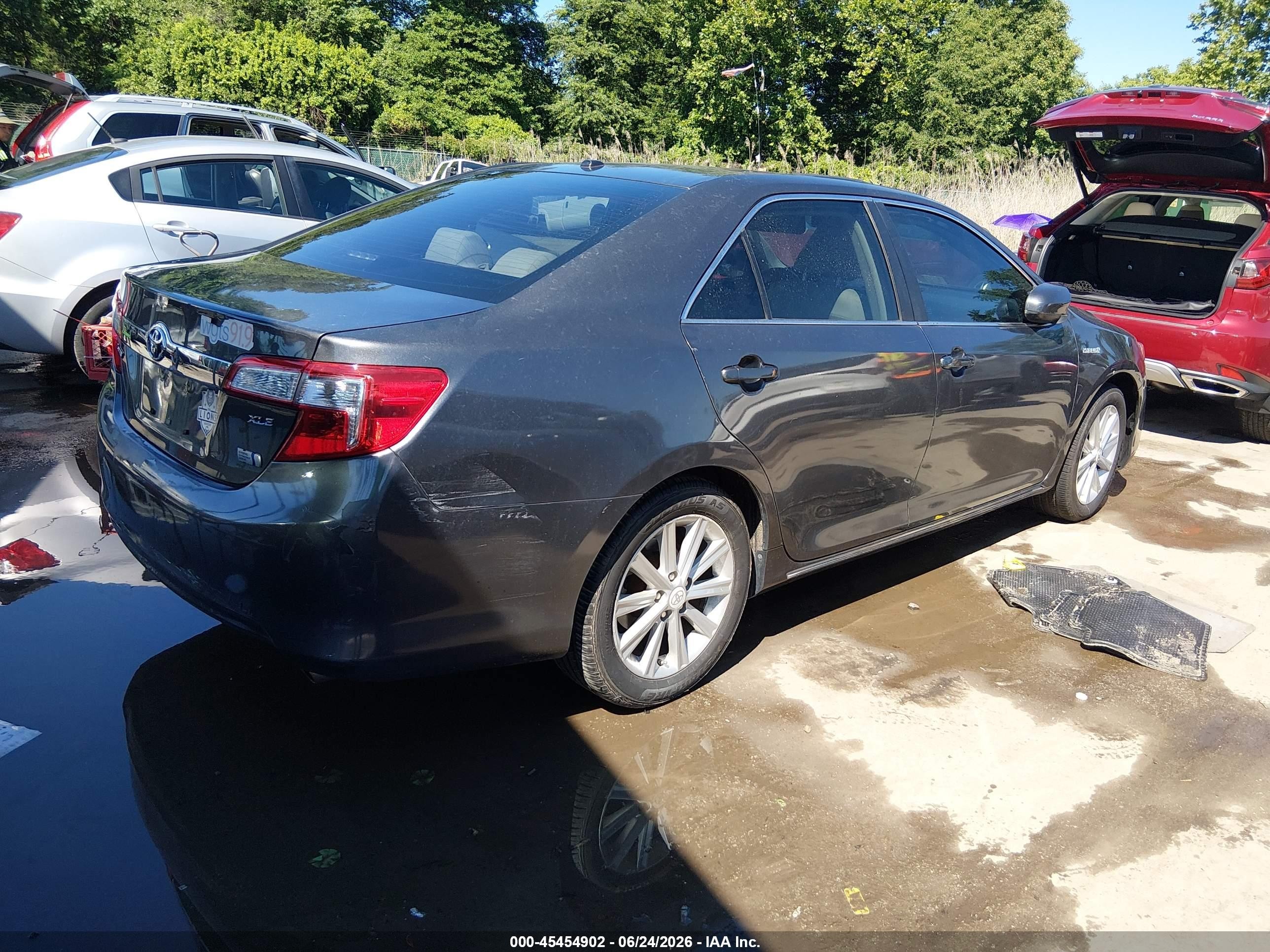 2012 Toyota Camry Hybrid Xle Серый vin: 4T1BD1FK2CU030802
