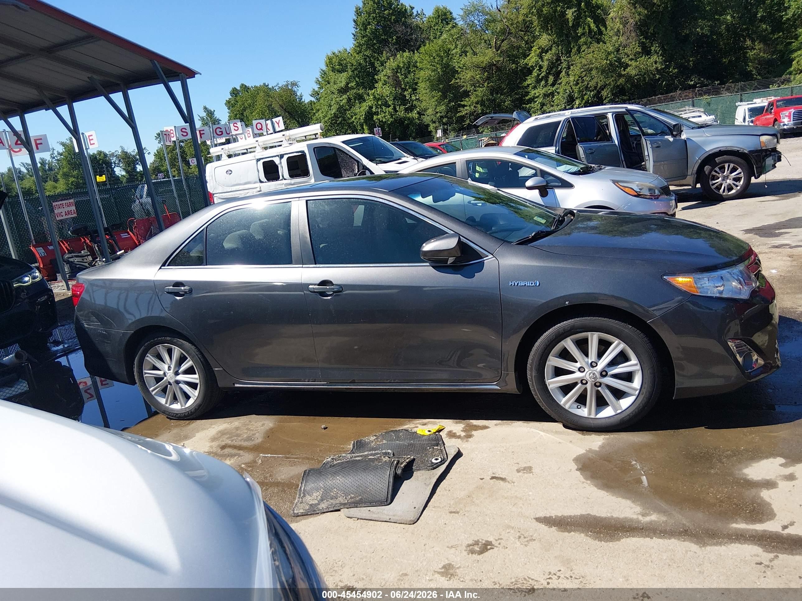 2012 Toyota Camry Hybrid Xle Серый vin: 4T1BD1FK2CU030802