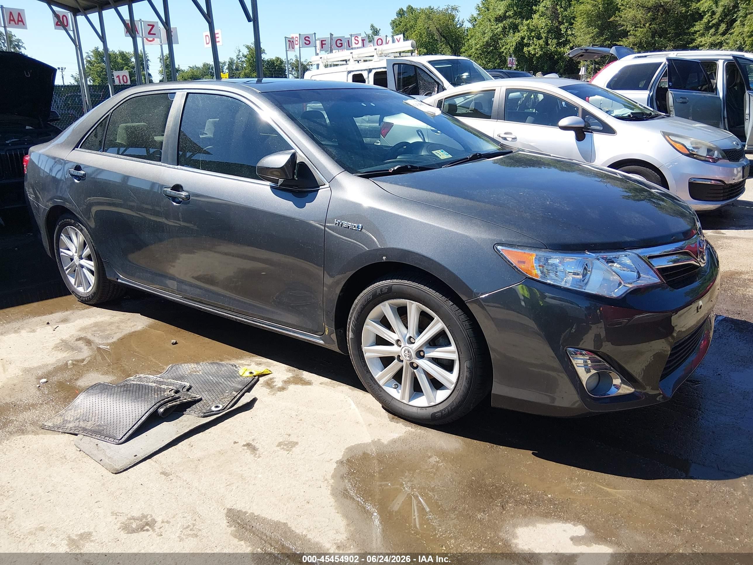 2012 Toyota Camry Hybrid Xle Серый vin: 4T1BD1FK2CU030802