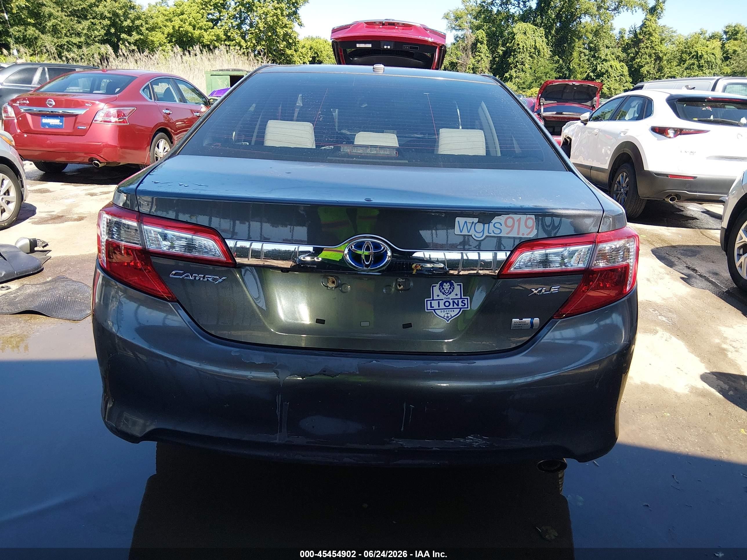 2012 Toyota Camry Hybrid Xle Серый vin: 4T1BD1FK2CU030802