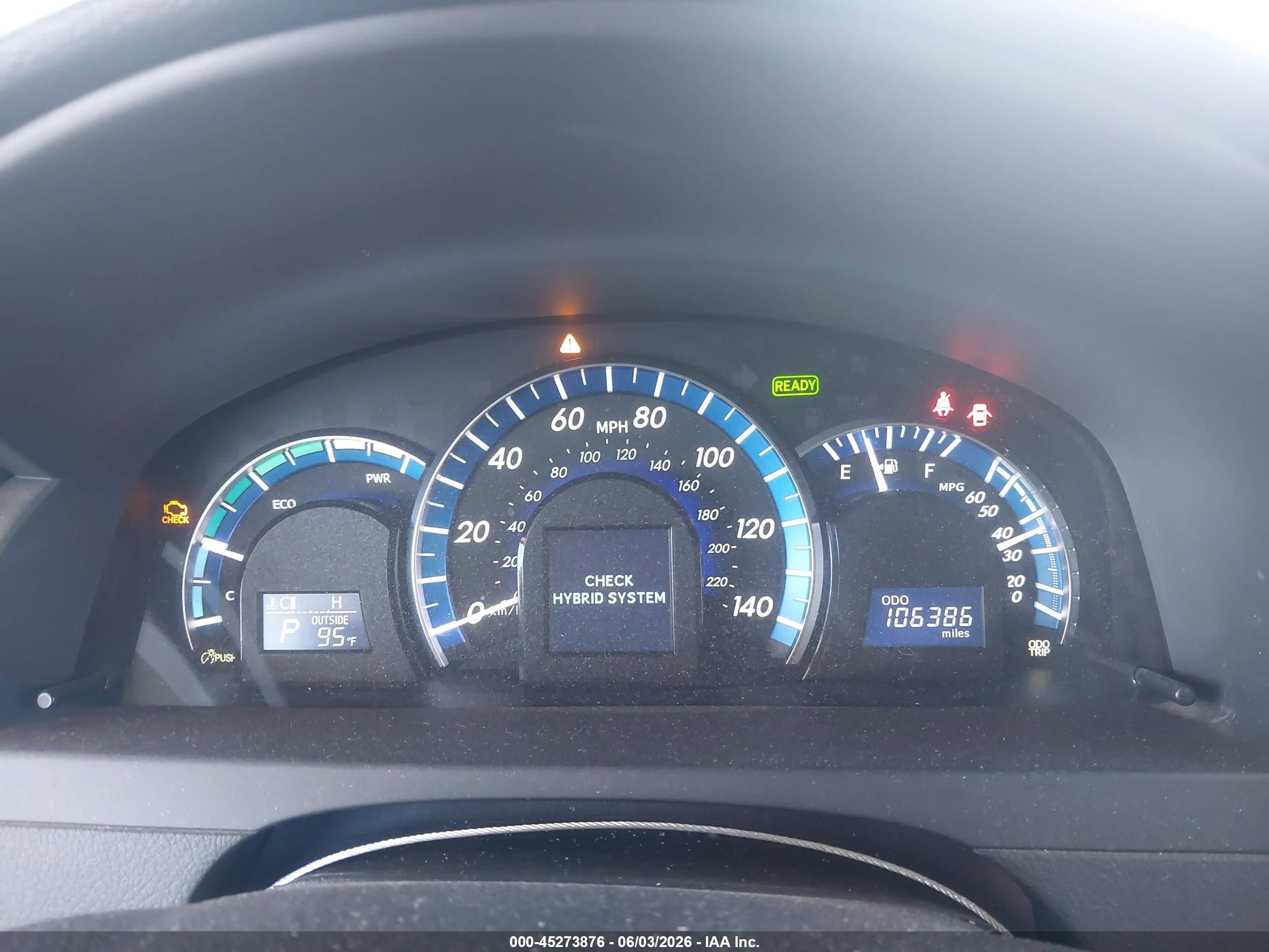 2012 Toyota Camry Hybrid Xle Бежевый vin: 4T1BD1FK2CU044425