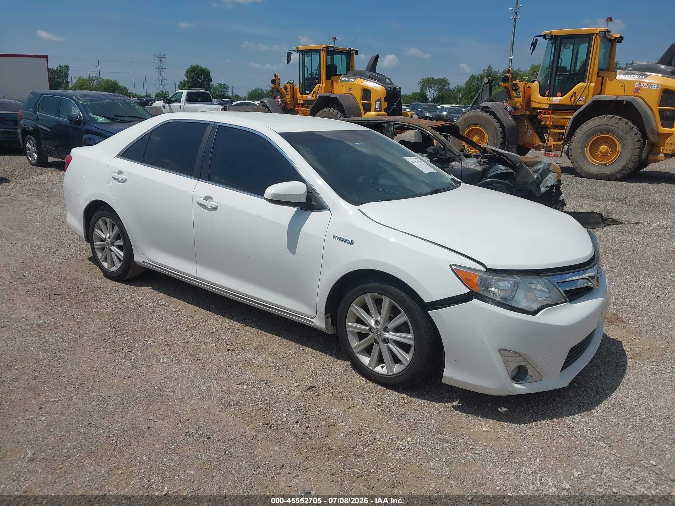 2012 Toyota Camry Hybrid Xle White vin: 4T1BD1FK2CU059068