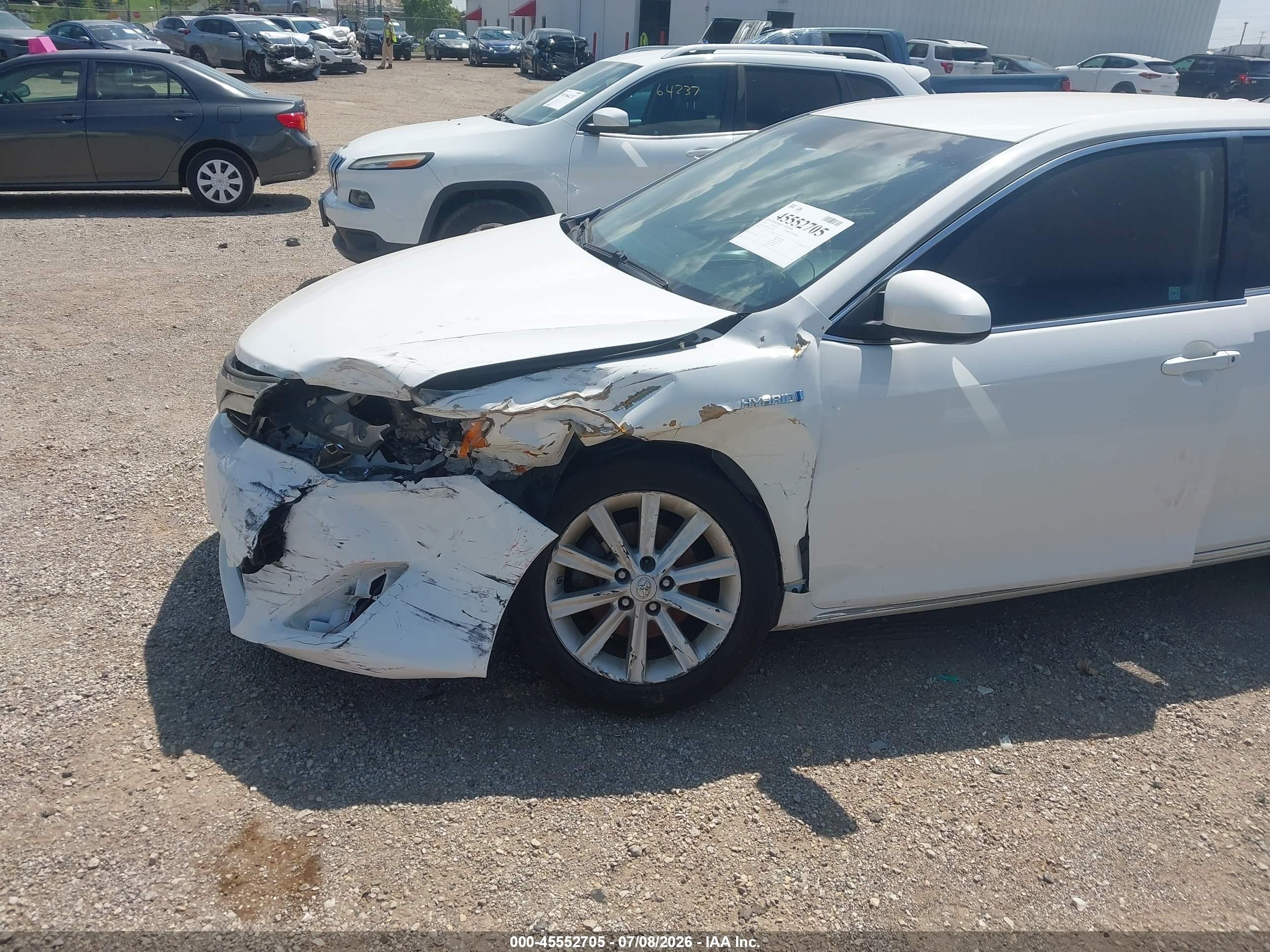 2012 Toyota Camry Hybrid Xle White vin: 4T1BD1FK2CU059068
