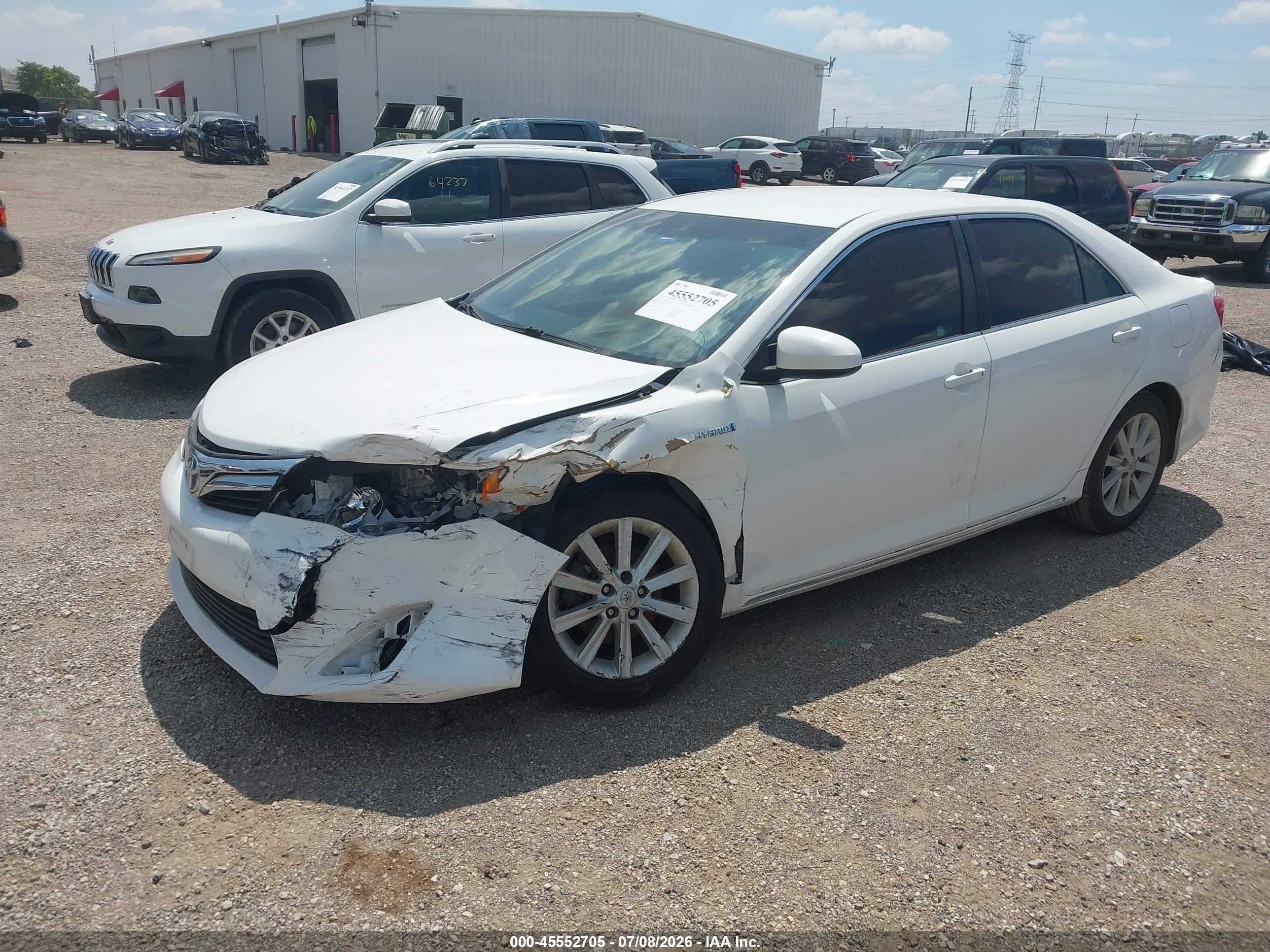 2012 Toyota Camry Hybrid Xle White vin: 4T1BD1FK2CU059068