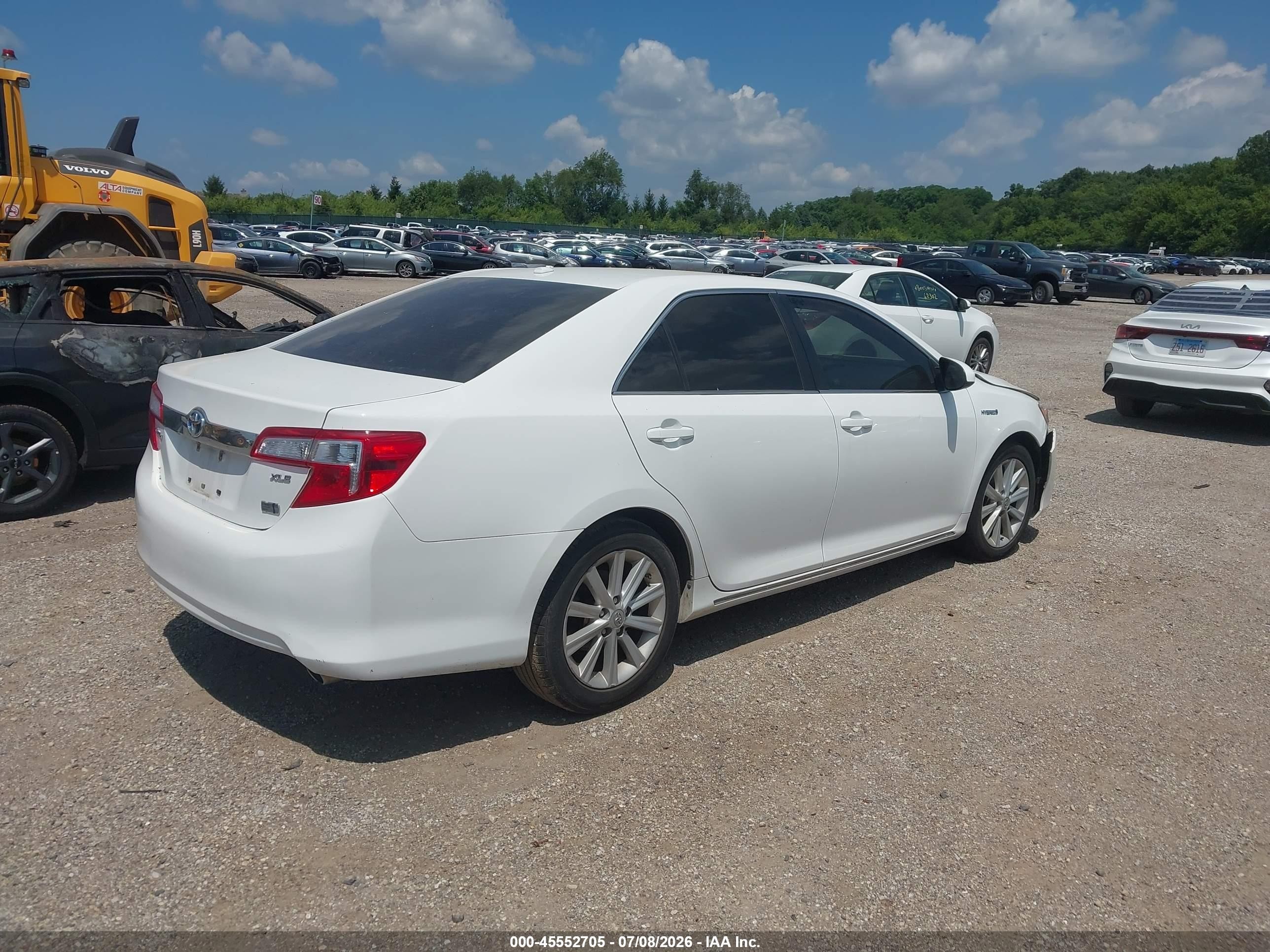 2012 Toyota Camry Hybrid Xle White vin: 4T1BD1FK2CU059068