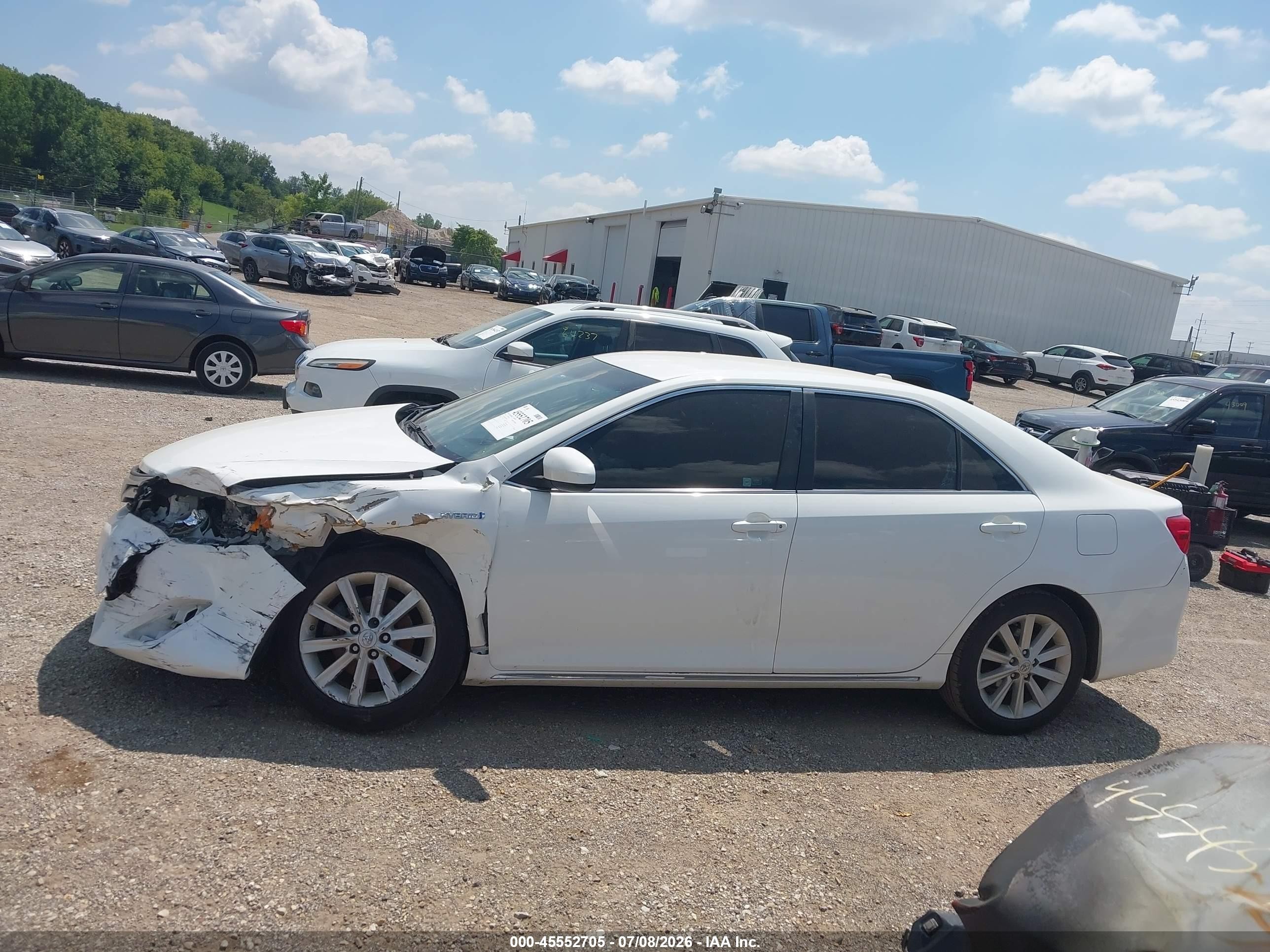 2012 Toyota Camry Hybrid Xle White vin: 4T1BD1FK2CU059068