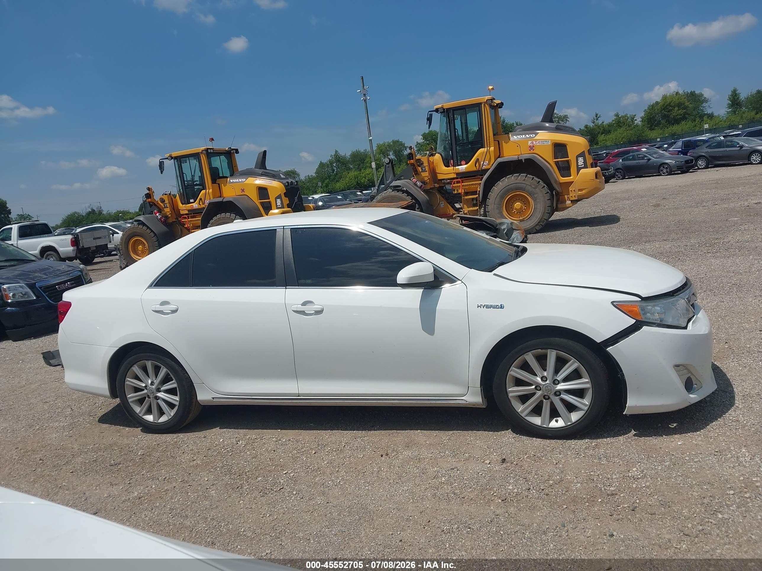 2012 Toyota Camry Hybrid Xle White vin: 4T1BD1FK2CU059068
