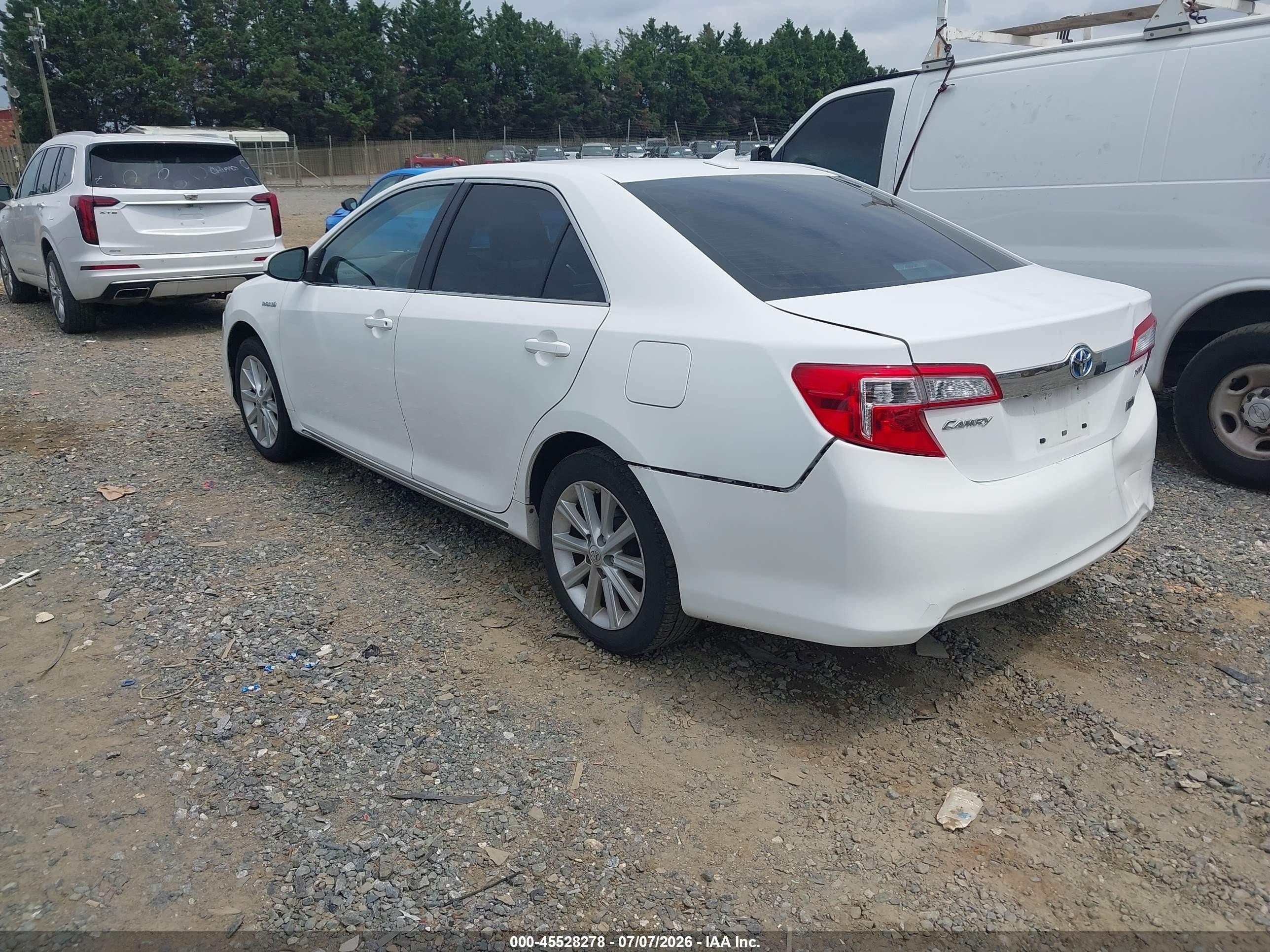 2012 Toyota Camry Hybrid Xle White vin: 4T1BD1FK2CU059135
