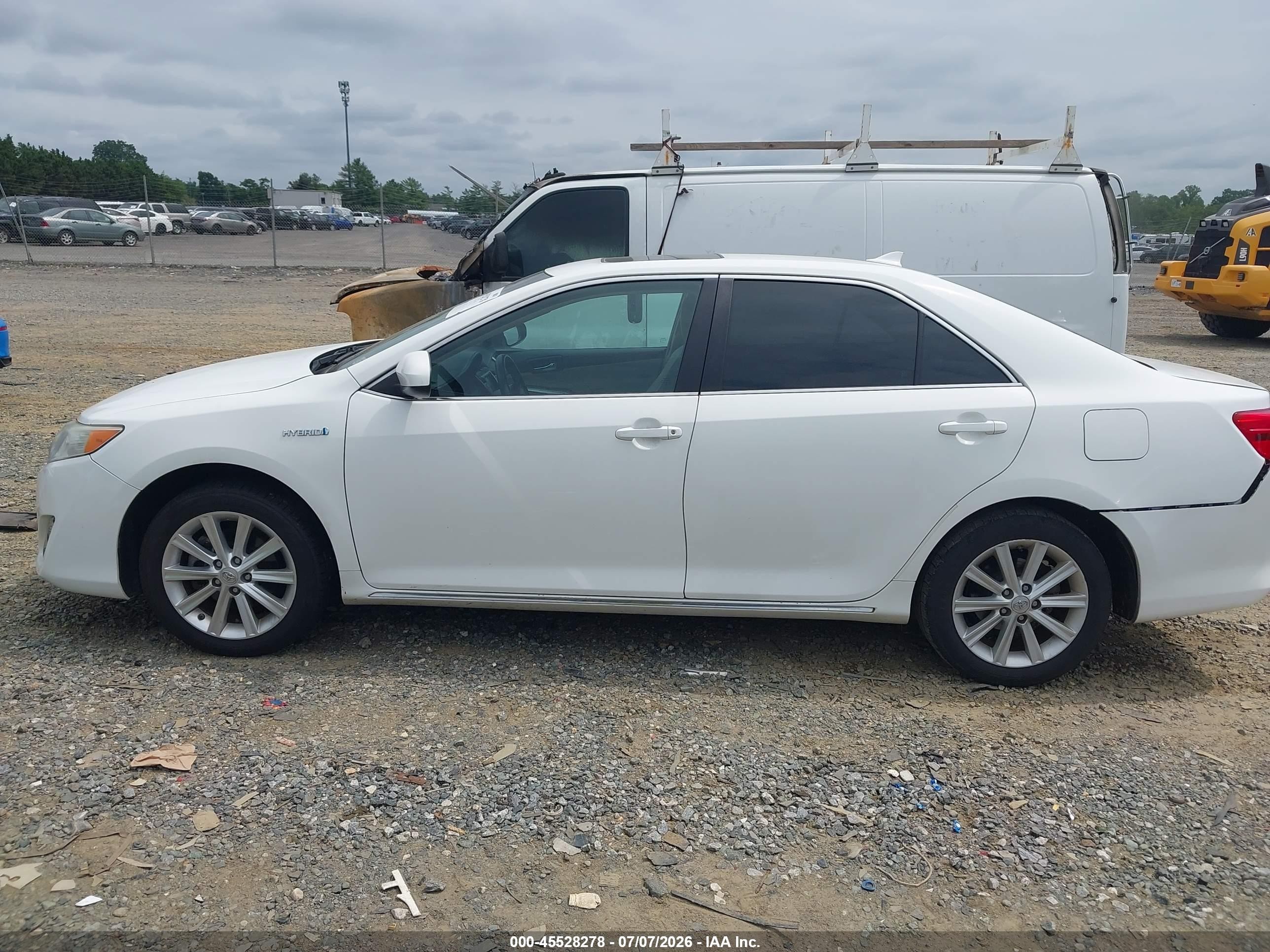 2012 Toyota Camry Hybrid Xle White vin: 4T1BD1FK2CU059135