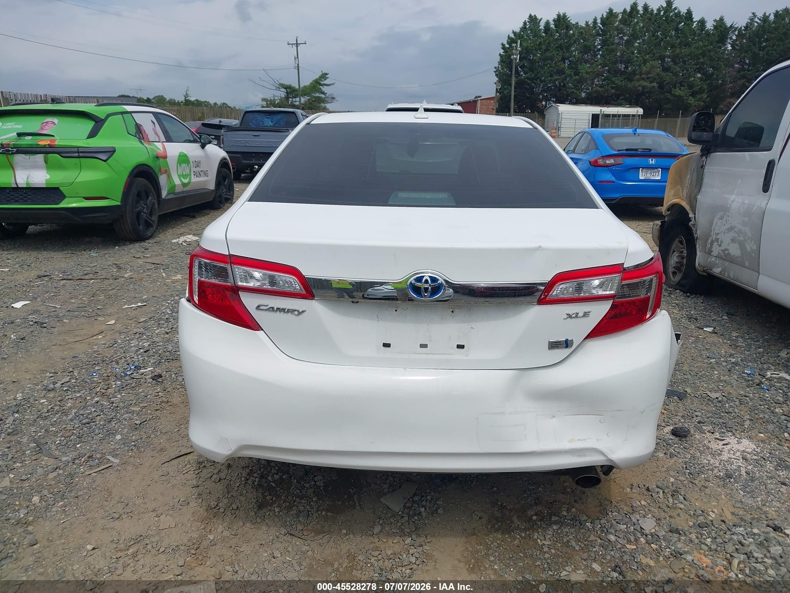 2012 Toyota Camry Hybrid Xle White vin: 4T1BD1FK2CU059135