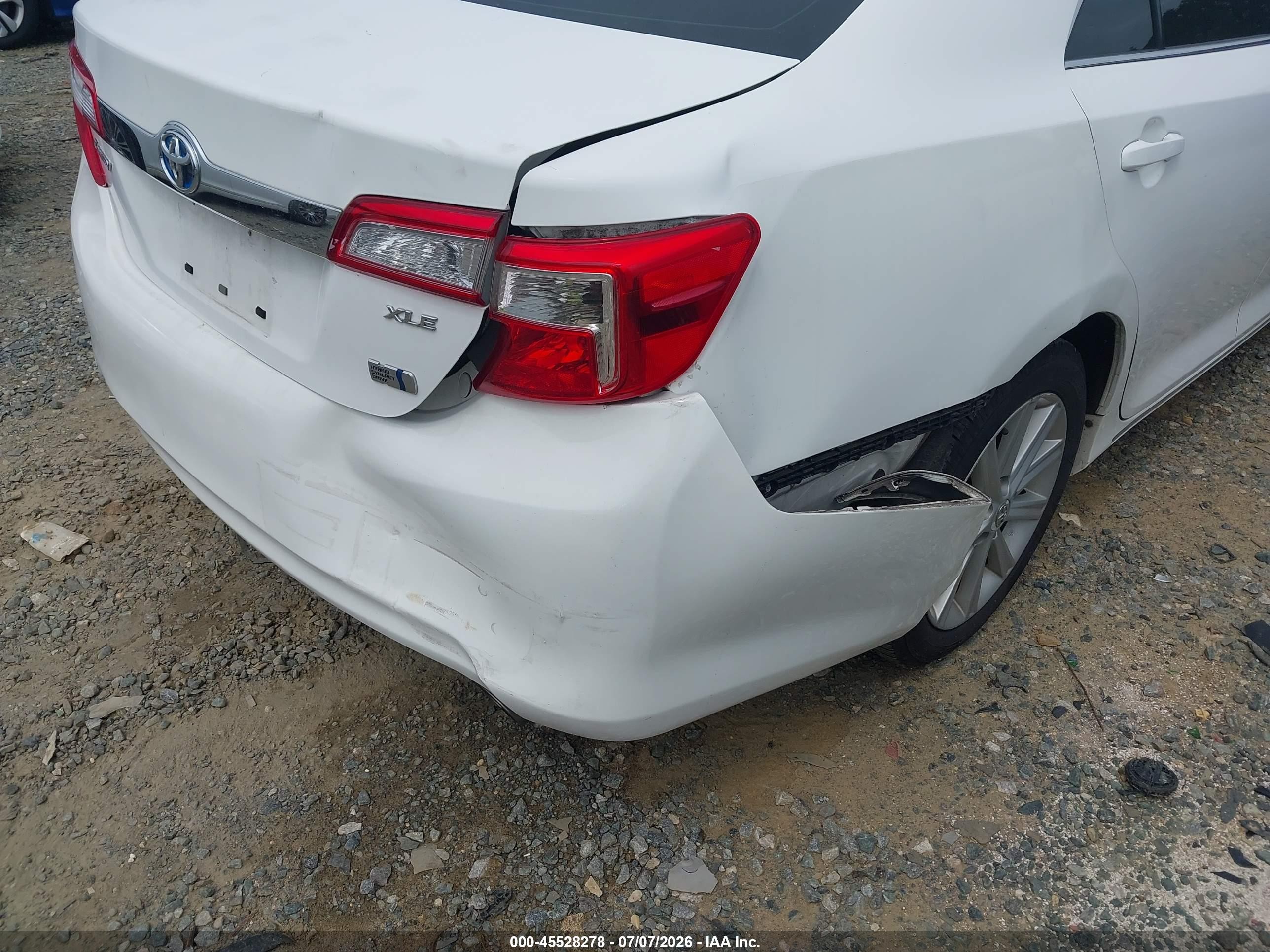 2012 Toyota Camry Hybrid Xle White vin: 4T1BD1FK2CU059135