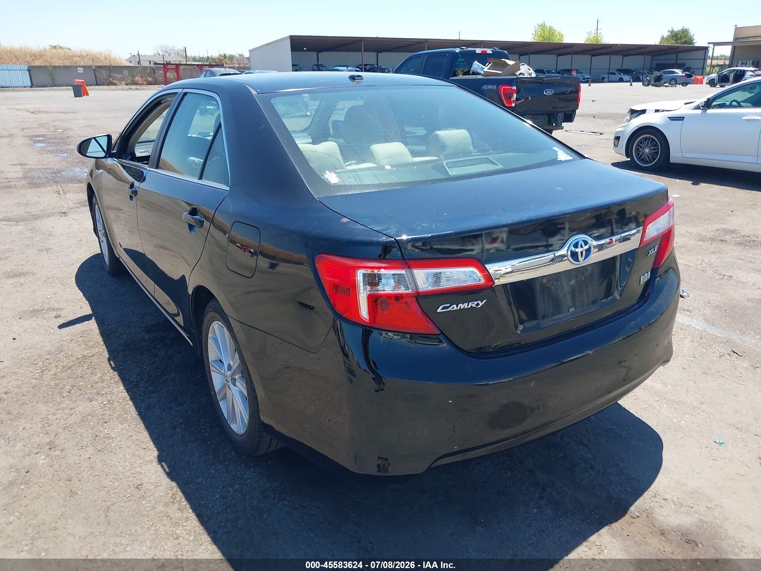 2013 Toyota Camry Hybrid Xle Black vin: 4T1BD1FK2DU069004