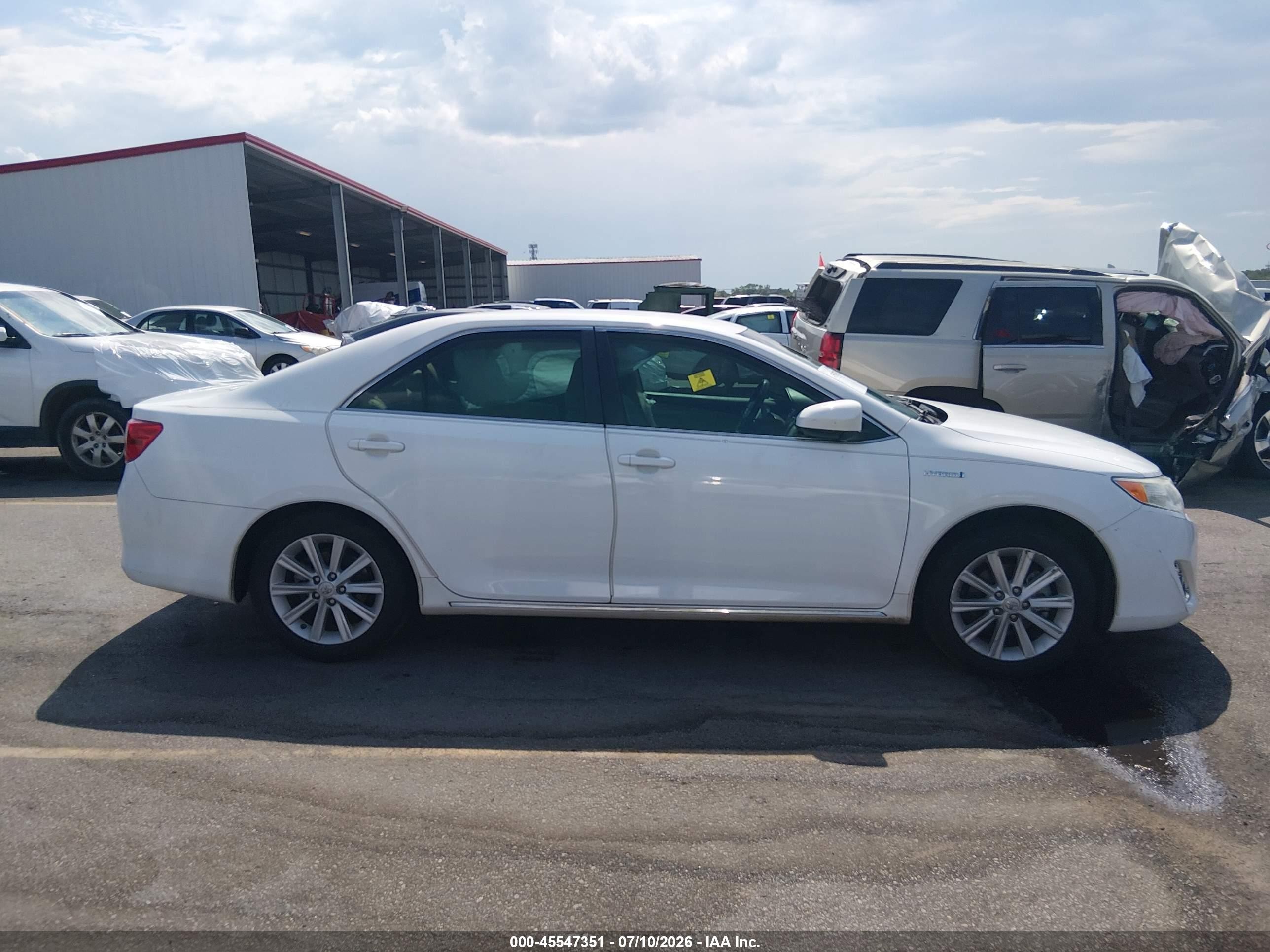2013 Toyota Camry Hybrid Xle White vin: 4T1BD1FK2DU069682