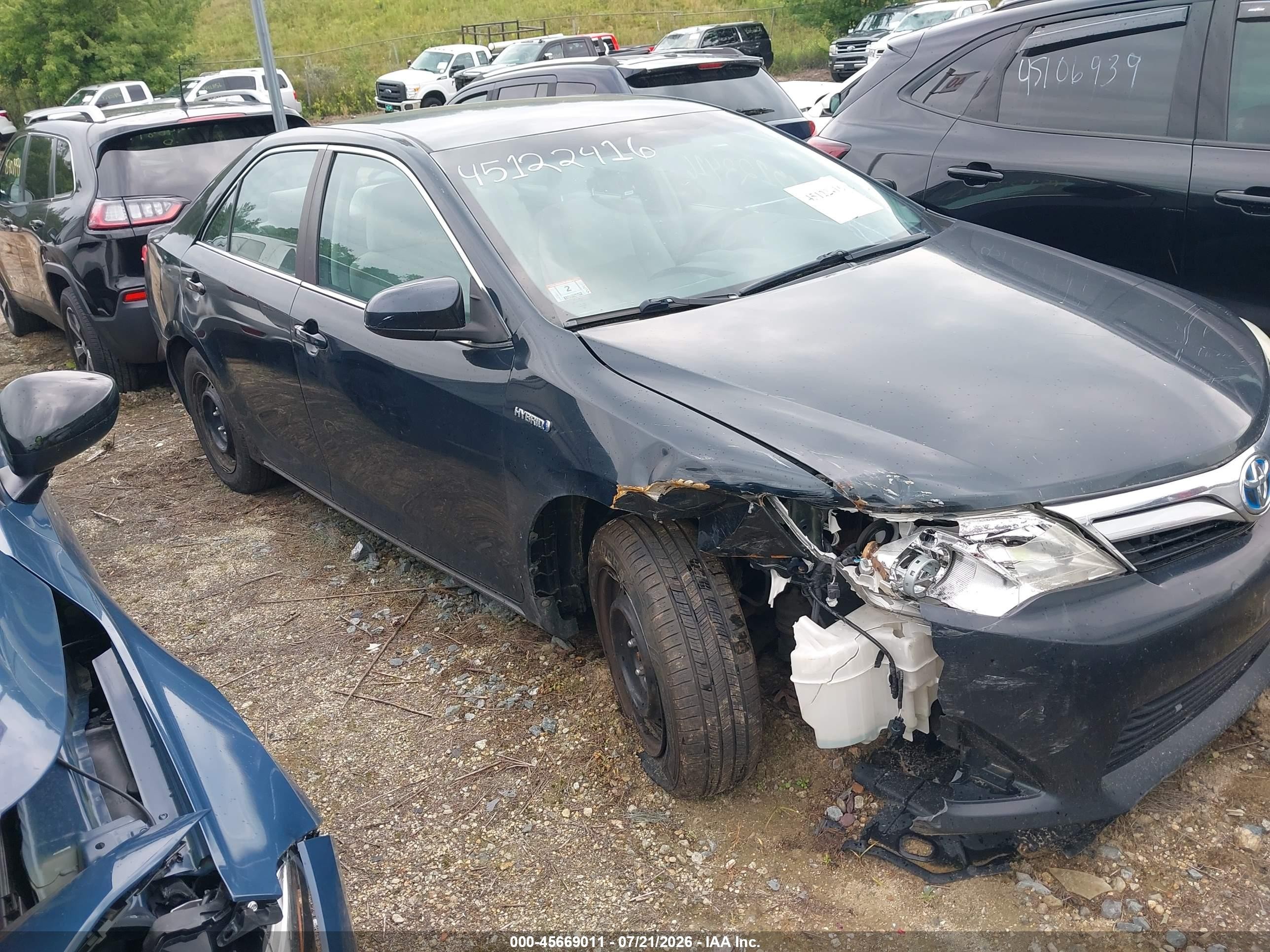 2013 Toyota Camry Hybrid Le Blue vin: 4T1BD1FK2DU071819
