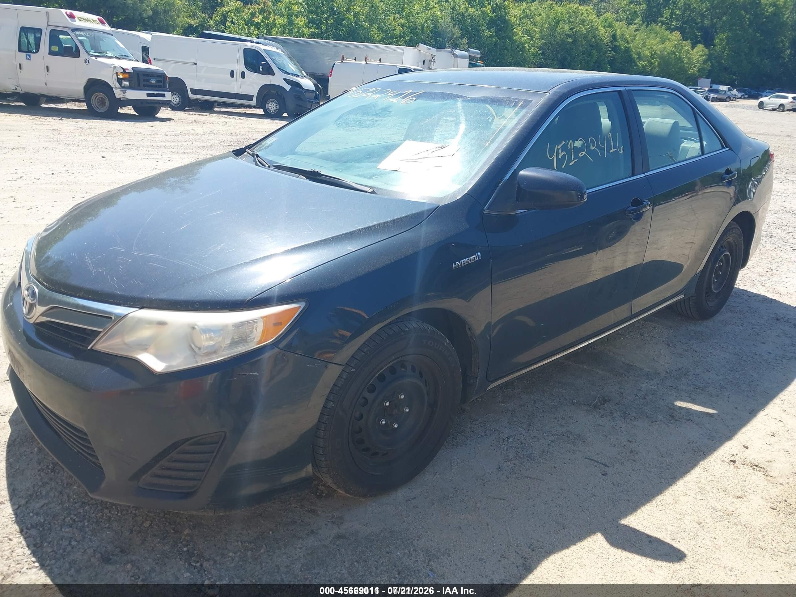 2013 Toyota Camry Hybrid Le Blue vin: 4T1BD1FK2DU071819