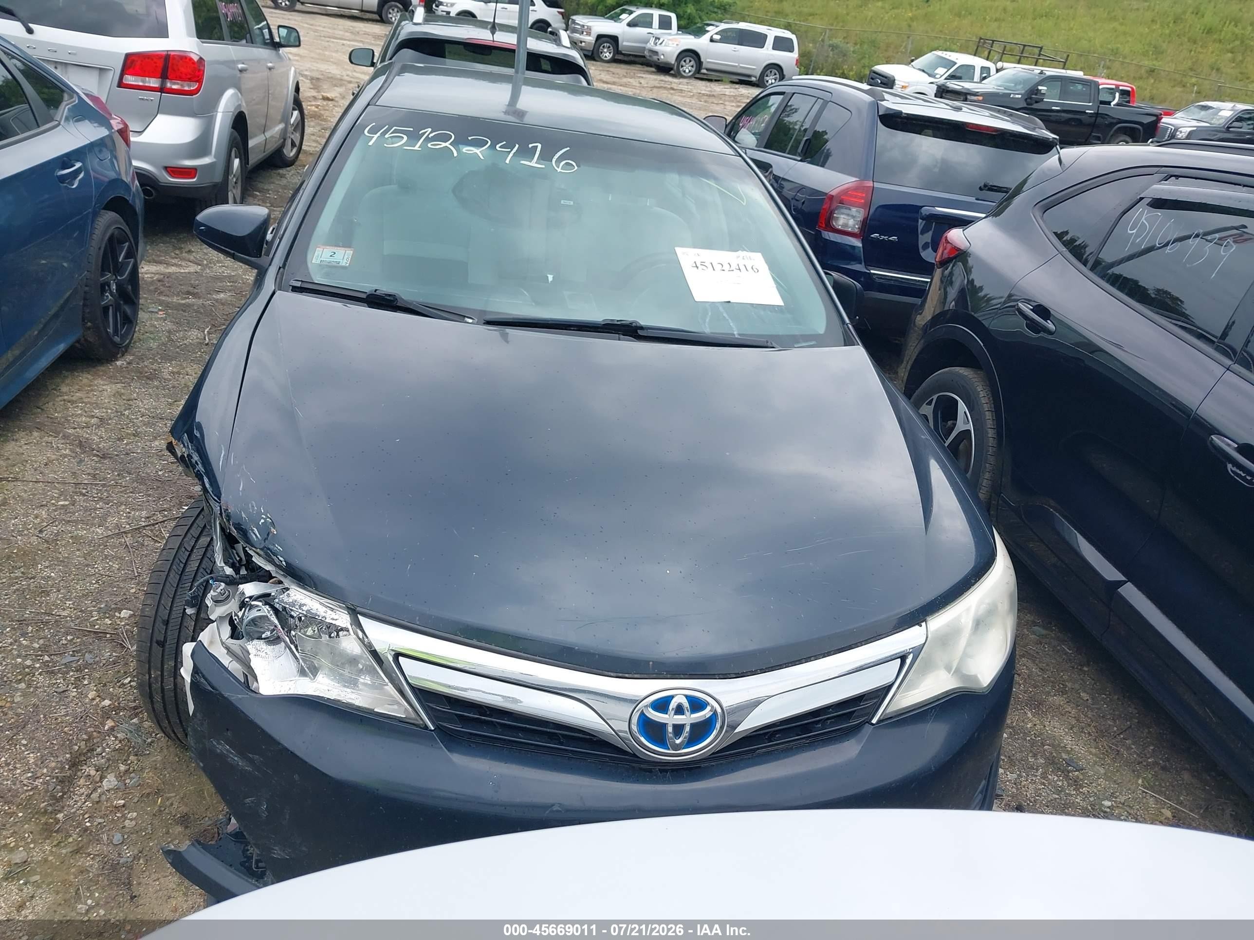 2013 Toyota Camry Hybrid Le Blue vin: 4T1BD1FK2DU071819